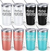 Sieral 16-Piece 'Thank You for Being Awesome' 20oz Tumblers with Keychains - Insulated Stainless Steel Appreciation Gifts Bulk for Coworkers