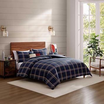 Tommy Hilfiger - Twin Duvet Cover Set with Matching Sham