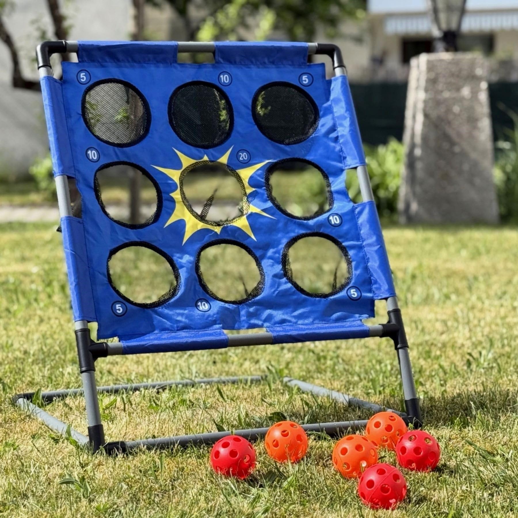 Bolimo Pro Wurfspiel für Kinder und Erwachsene, Ballspiel/Wurfspiel Indoor und Outdoor, Wurfspiel mit Zielscheibe für Garten, Park, Camping