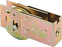 Vista 1 de Prime-Line D 1781 - Rodillo de rodamiento de bolas de acero de 1-1/2 pulgadas, estilo U-Back, ajustable (paquete individual), zinc amarillo