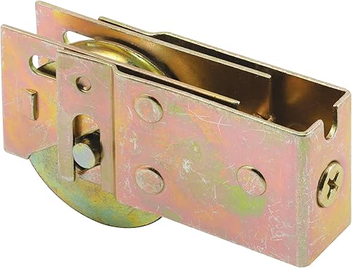 Prime-Line D 1781 - Rodillo de rodamiento de bolas de acero de 1-12 pulgadas, estilo U-Back, ajustable (paquete individual), zinc amarillo