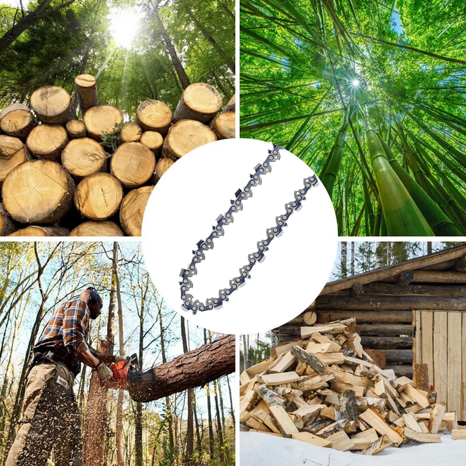 Set 3 Catene Per Motosega 3/8 1.3mm 52 Maglie - 35cm, Per Legno E Giardinaggio - Foto 12