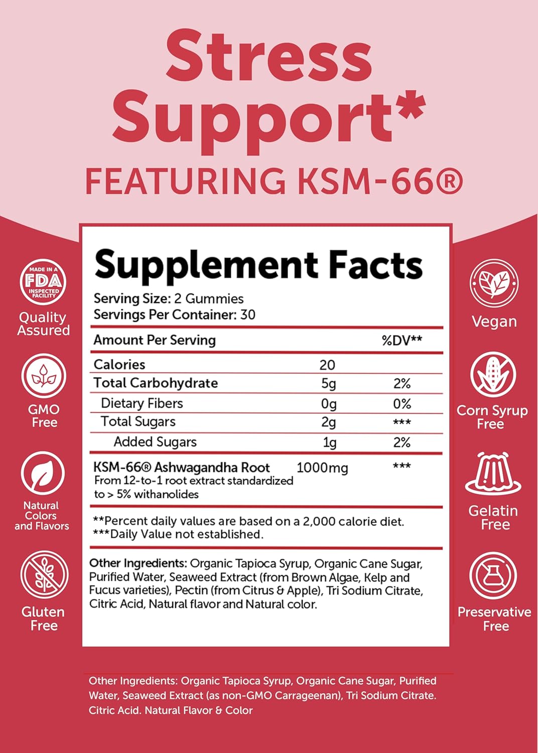 Lunakai USA Manufactured KSM-66 Ashwagandha Gummies for Women & Men – Daily Vegan Supplement for Stress, Mood & Sleep Support, 60ct - Image 5