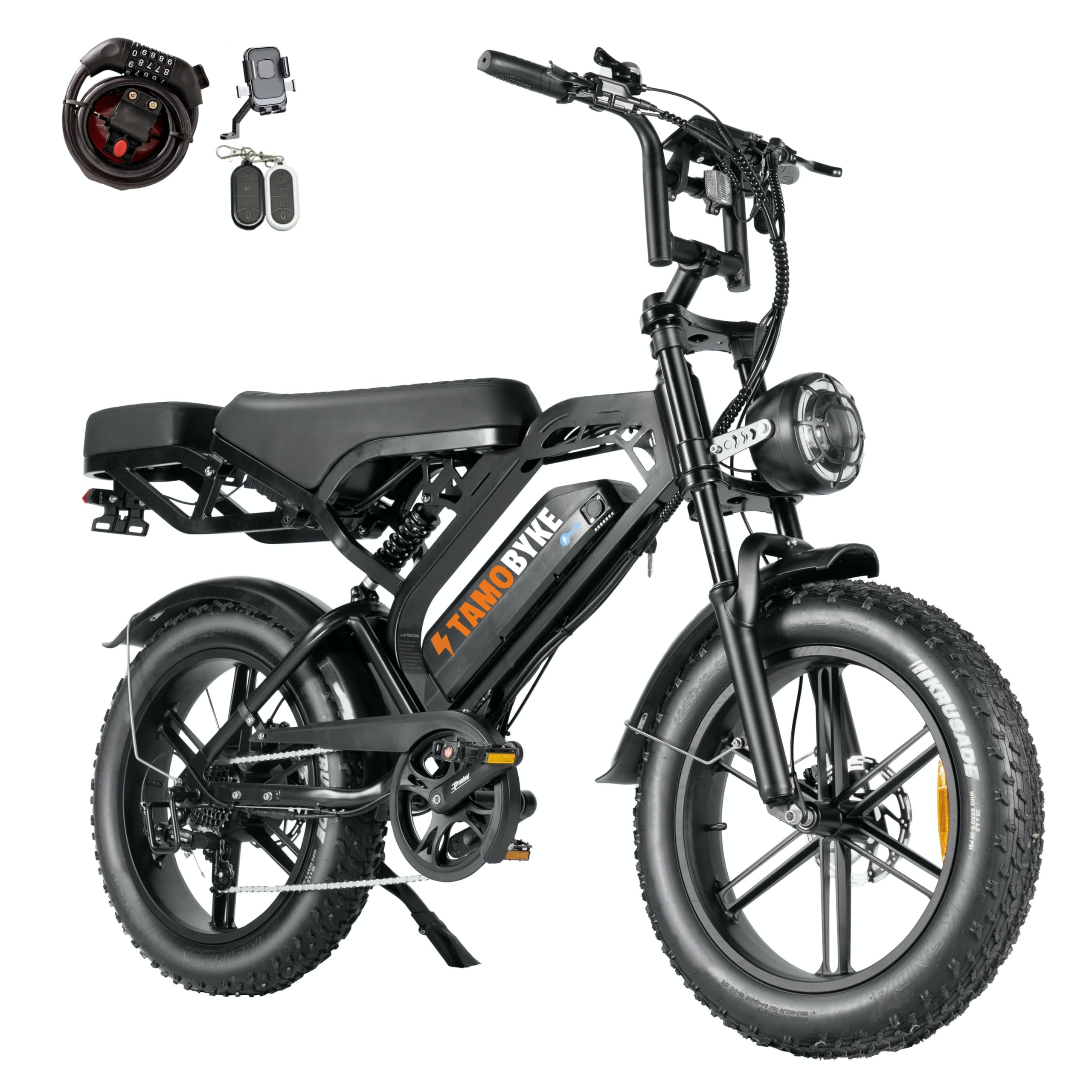Moped Style 1500W/2000W Electric Bike for Adults,28mph/30mph/33mph Ebike&34-180Miles PAS Range,48V15.6ah/18.2ah/ (874Wh) Larger Battery, 20'' Fat Tire Electric Bike,UL Safety Certified.