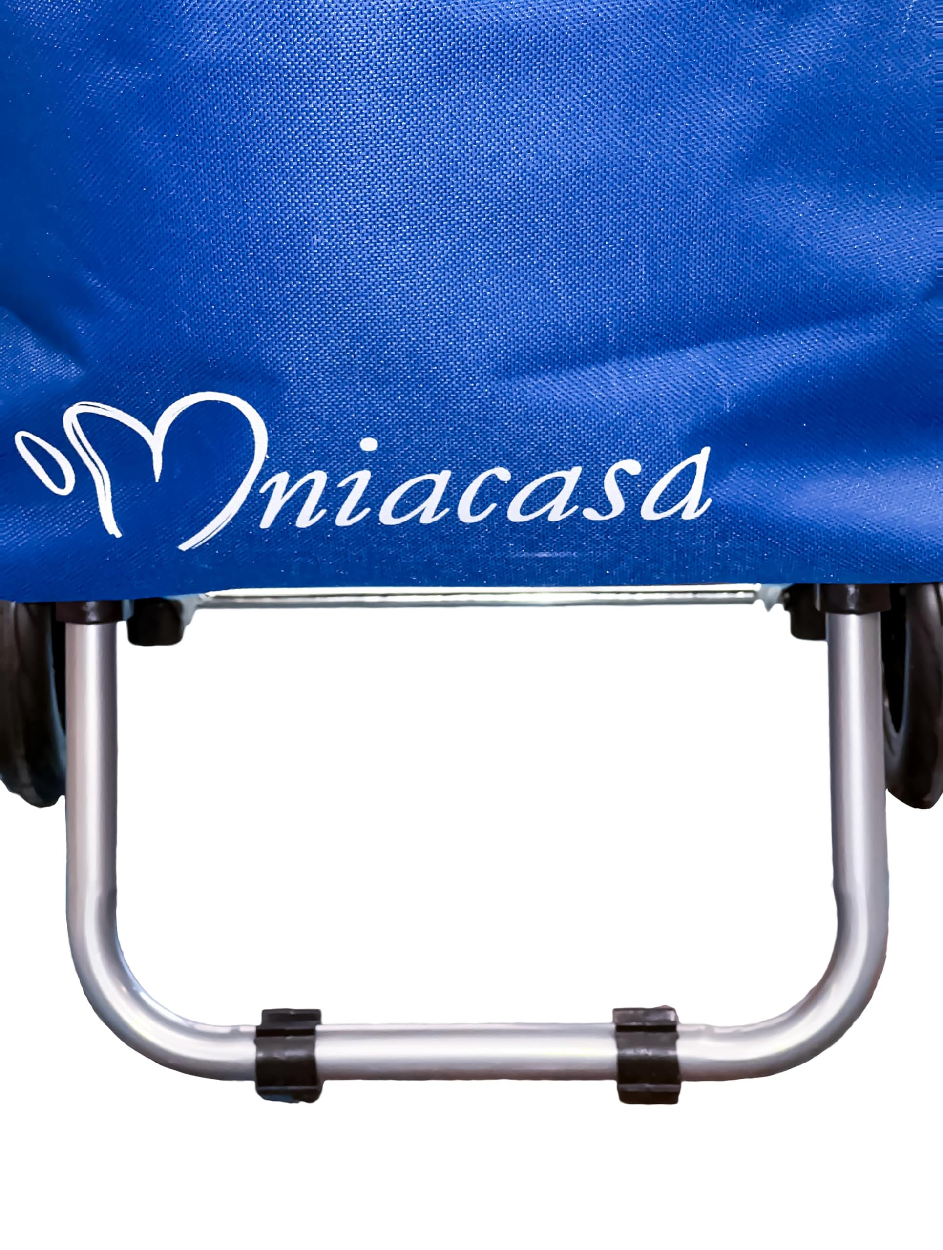 Carrello Spesa Pieghevole Leggero Con 2 Ruote Grandi | 20 kg Di Carico e 35lt Di Capacità | Colore Blu | Per La Spesa Quotidiana | Maniglie Antiscivolo E Tasca Per Oggetti
