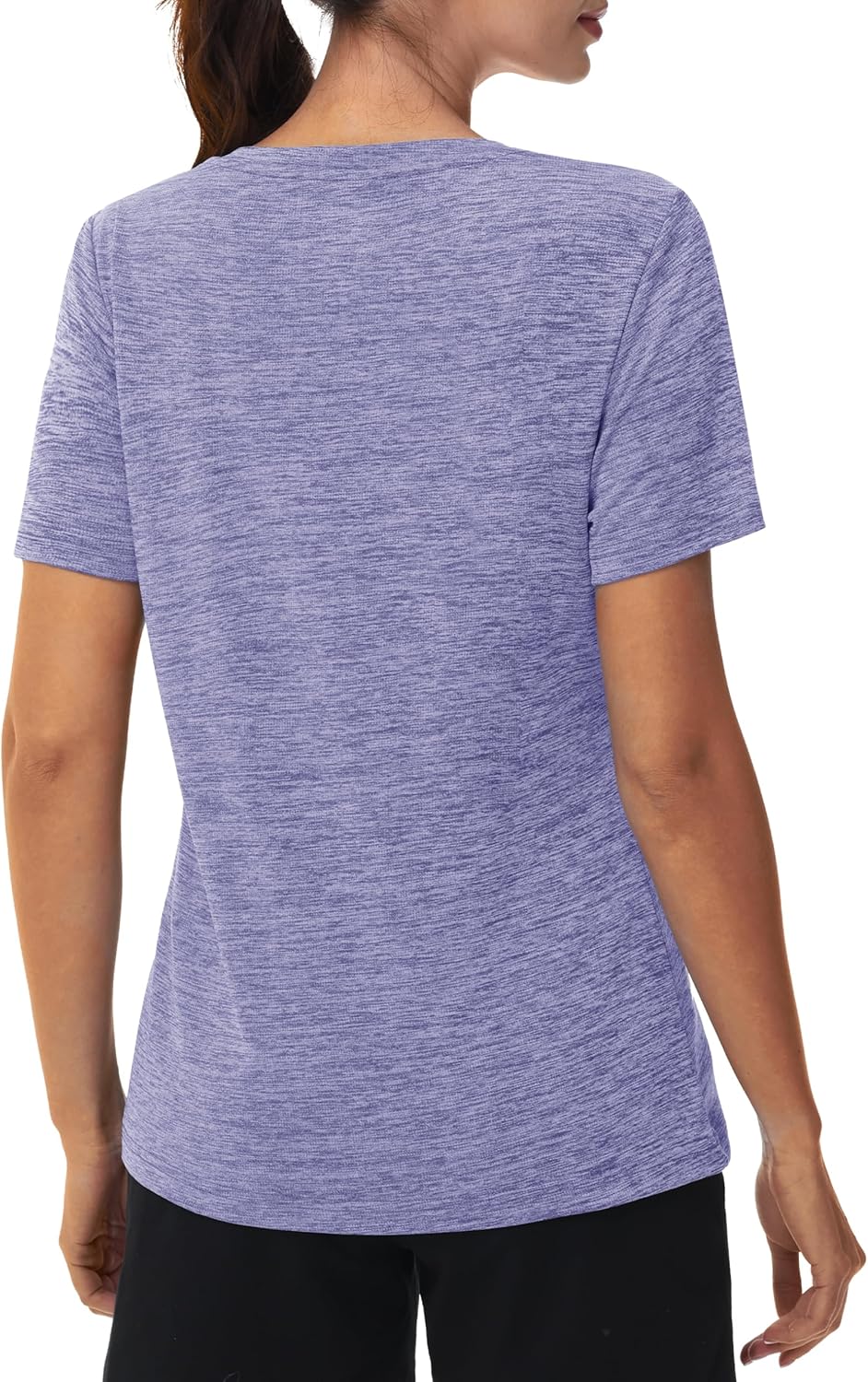 MAGCOMSEN Workout Tops for Women UPF 50+ Quick Dry Short Sleeve Sun Protection V-Neck Shirts Lightweight Hiking T Shirts - Image 2