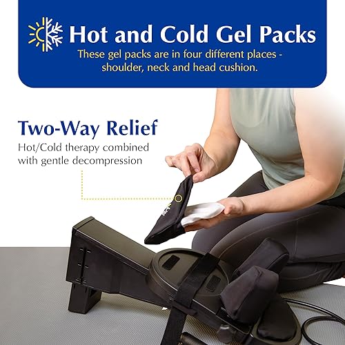 Miniatura 7 de Brace Direct Dispositivo de tracción cervical – Descompresión espinal y alivio del dolor de cuello, soporte de hernia de disco y espondilosis con