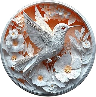 Puzzles en Bois pour Adultes,300PCS 3D Effets Visuels Papier Hummingbird,Forme Unique Wooden Puzzle Animaux Bois avec Cadeaux d'anniversaire pour Adultes Et Enfants