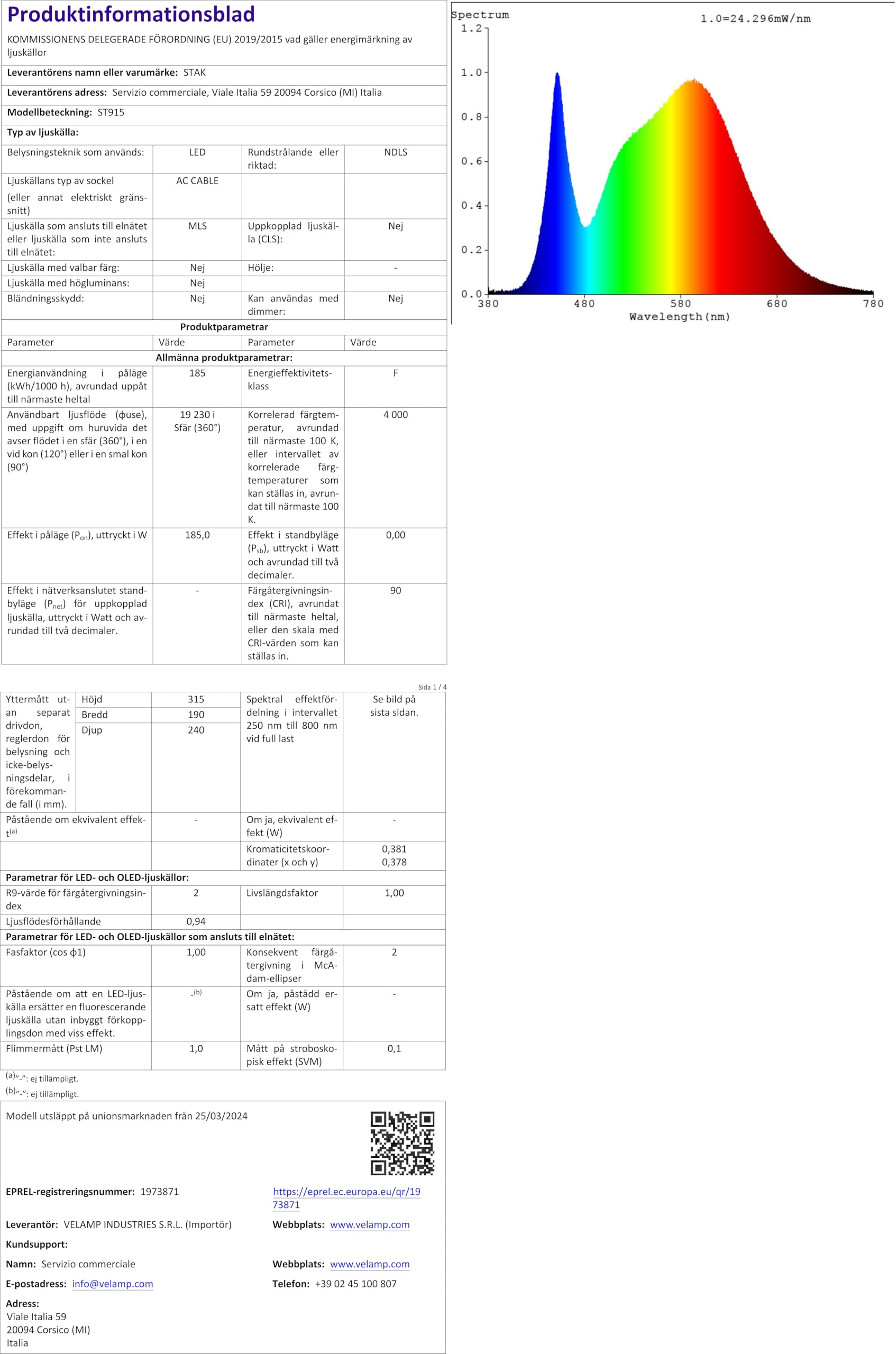 STAK RibbON Striscia LED 15 Metri con Avvolgitore – 19.230 Lumen, 4000K Luce Naturale, IP65, Flessibile e Impermeabile per Uso Professionale in Cantiere e Esterni