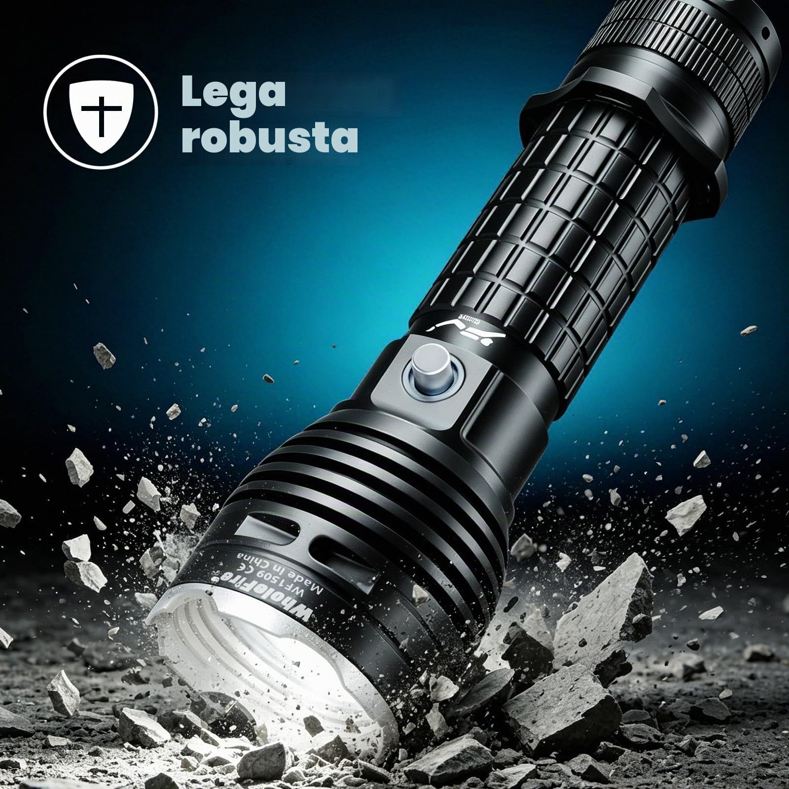 Torcia subacquea 2000 lumen, torcia subacquea a LED con 3 modalità, luce subacquea notturna IPX8 a prova di acqua, luce subacquea professionale per lo snorkeling