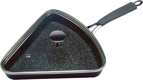 Jokari Nonstick Stovetop Pizza Reheating Pan. Keeps Crusts Crispy and Cheese Melty! Includes Glass Lid with Vent. Fits Up to Two Slices of Leftover