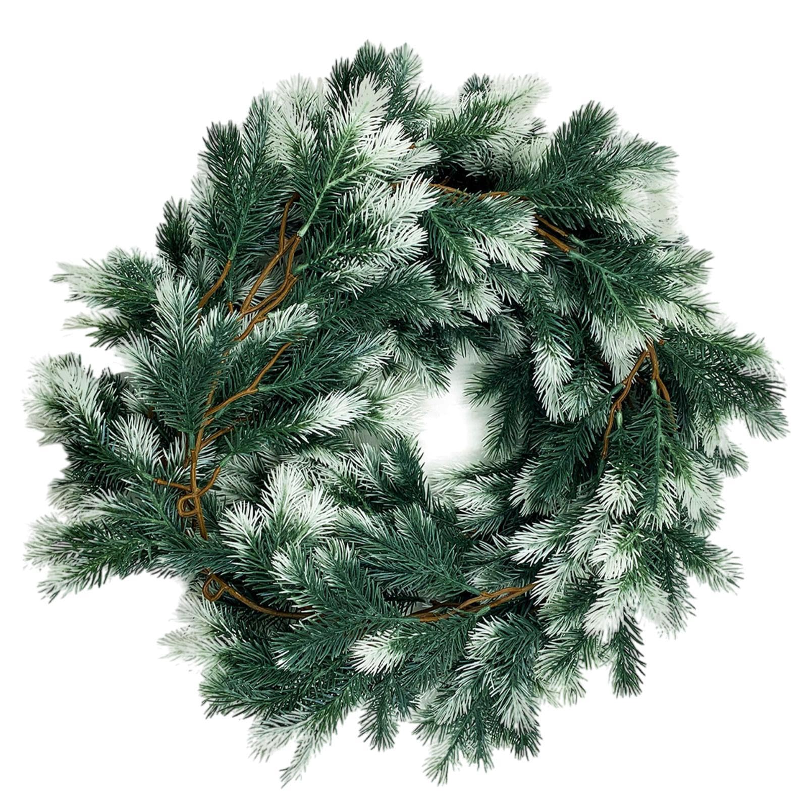 Guirlande de pin réaliste artificielle de Noël pour table et cheminée