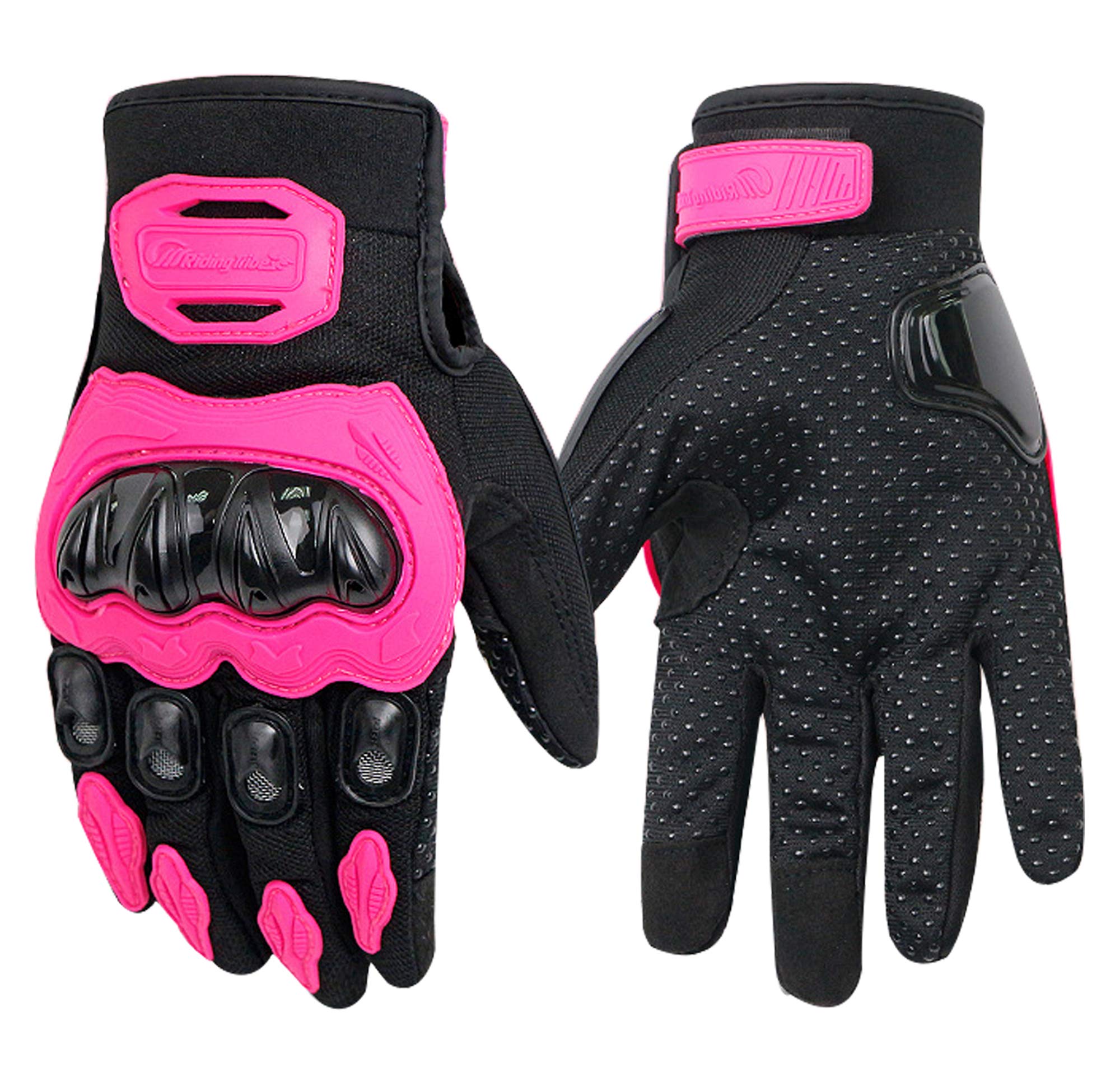 Gants De Moto Quatre Saisons Antidérapants pour Hommes Et Femmes Peuvent Toucher L'écran,Pink-M