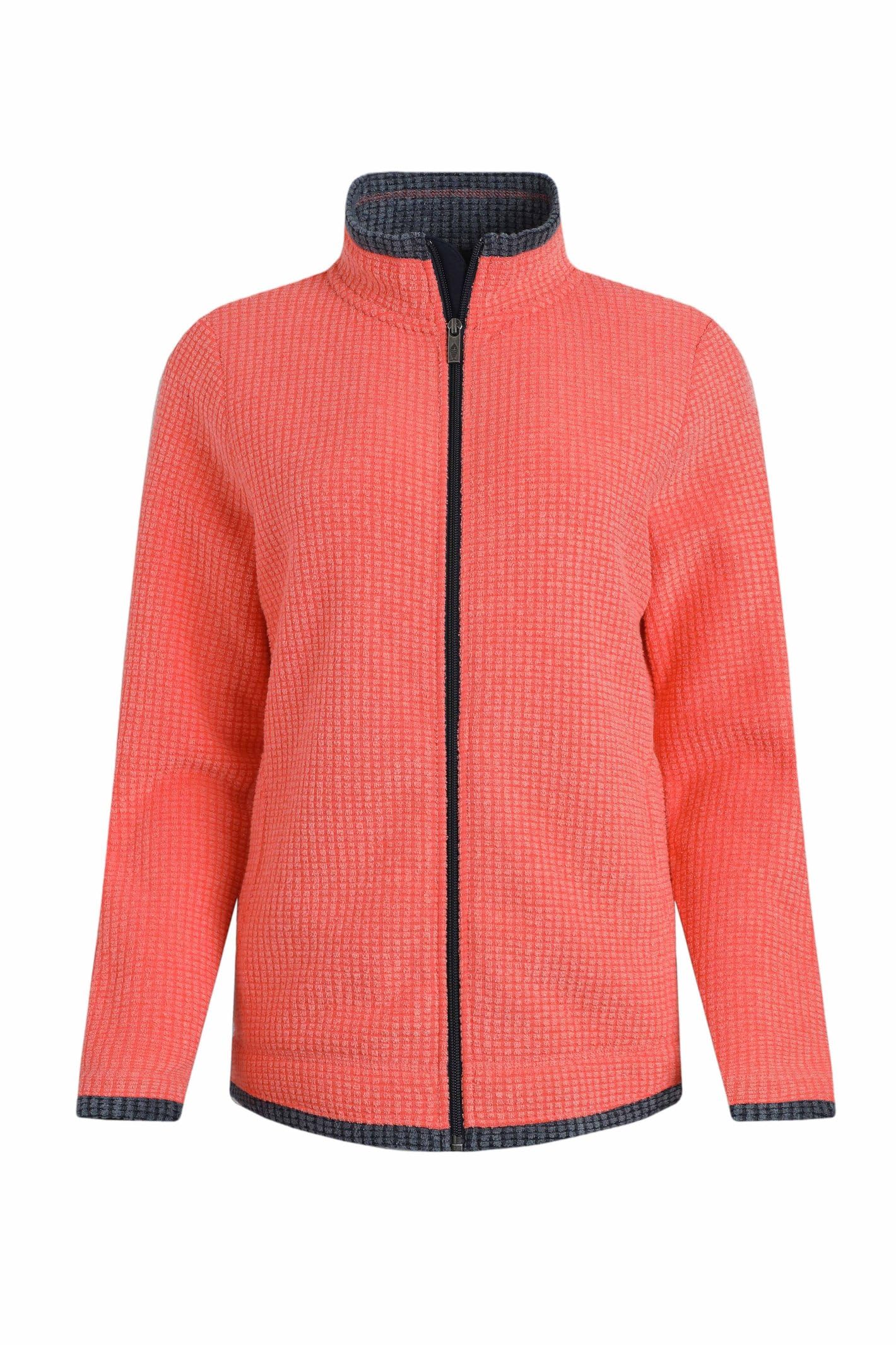 Weird Fish Ariana Full Zip Grid Fleece Jacket Womens Coral Fleece - Size 20