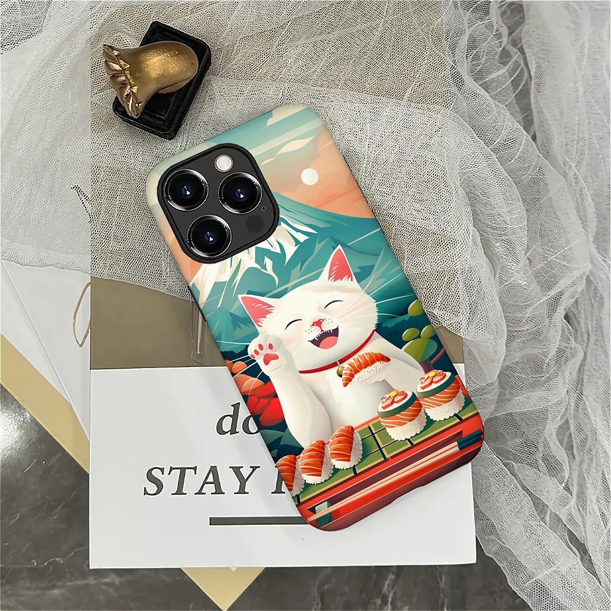 Amazon.com: ZHEGAILIAN Case for iPhone 16 Pro Max,The Cat Eating