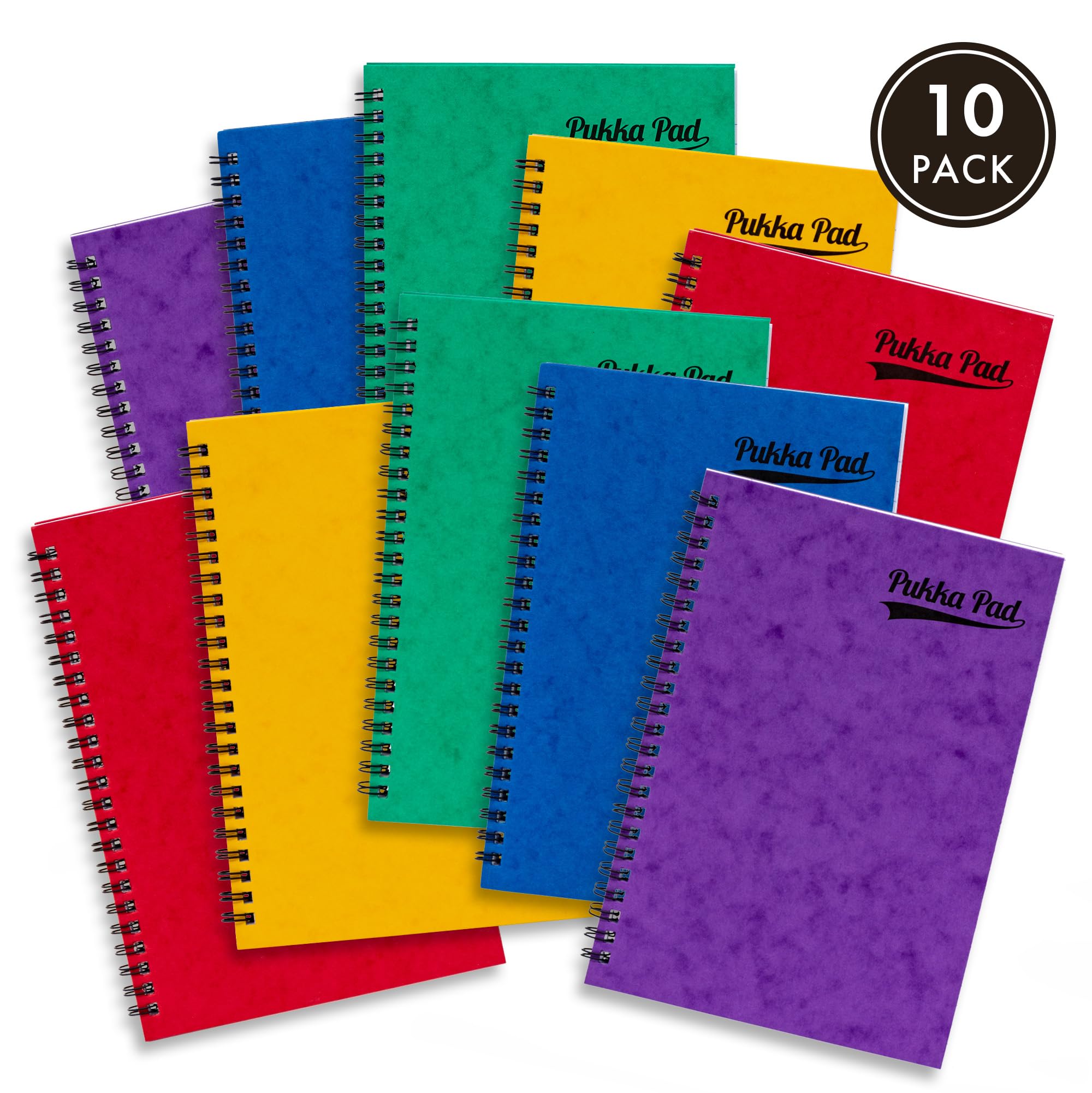 Notebook Sidebound Ruled 90gsm 120 Pages A5 Assorted A [Pack 10]
