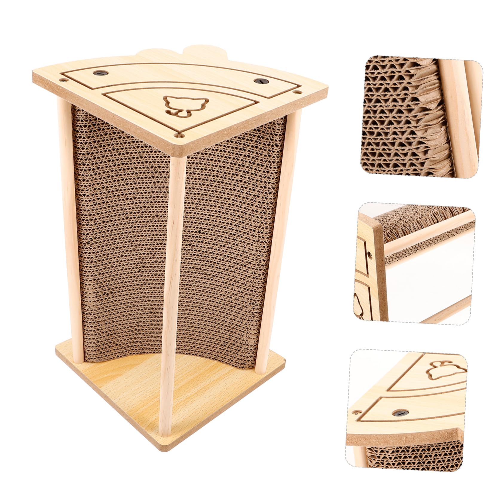 COLLBATH Rascador para Gatos De Cartón Ondulado Interactivo Tablero De Arañazos De Resistente y Duradera Protector De Muebles para Gatos para Uso Interiores