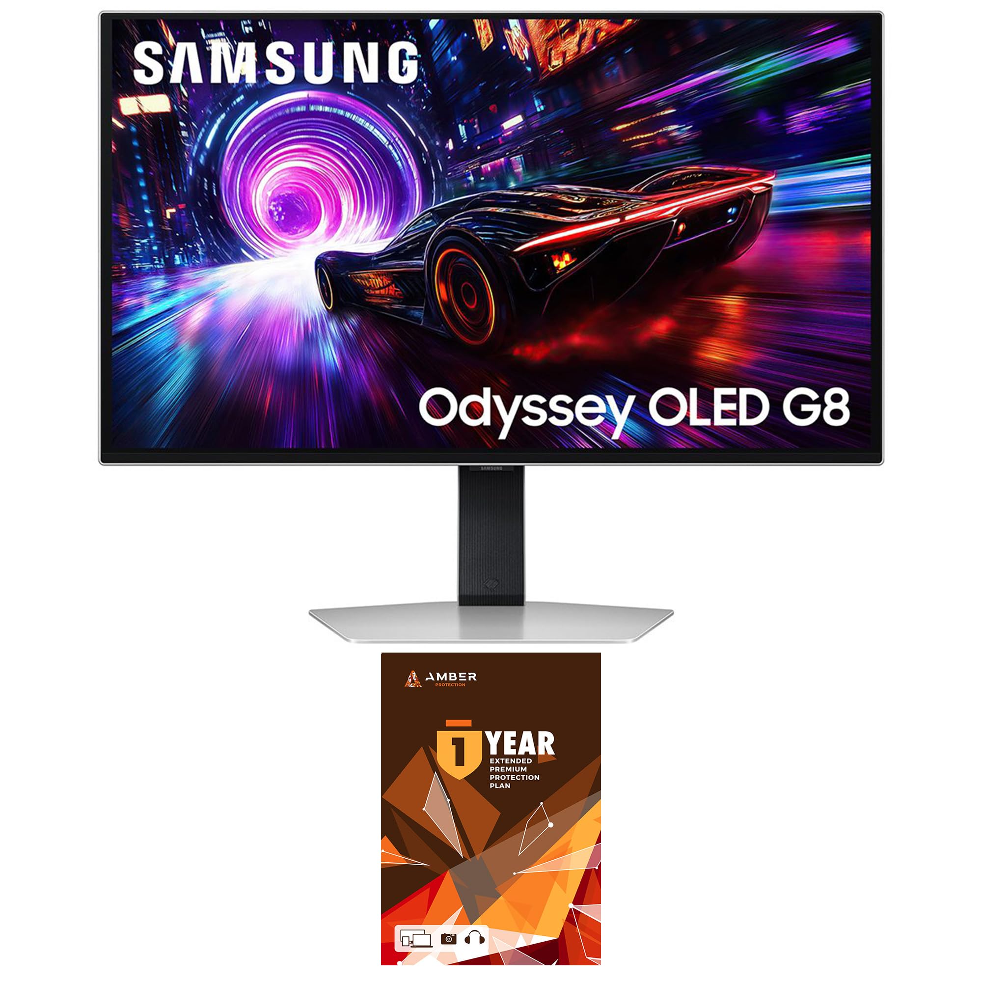 Samsung LS27FG810SNXZA 27 Inch Odyssey OLED 4K 240Hz Gaming Monitor with 1 Year Amber Protection Extension Plan (2025)