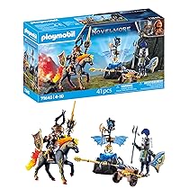 PLAYMOBIL Novelmore 71645 Battaglia per l’armatura, con due cavalieri, un cavallo e preziosa armatura, giocattolo per bambini dai 4 anni in su