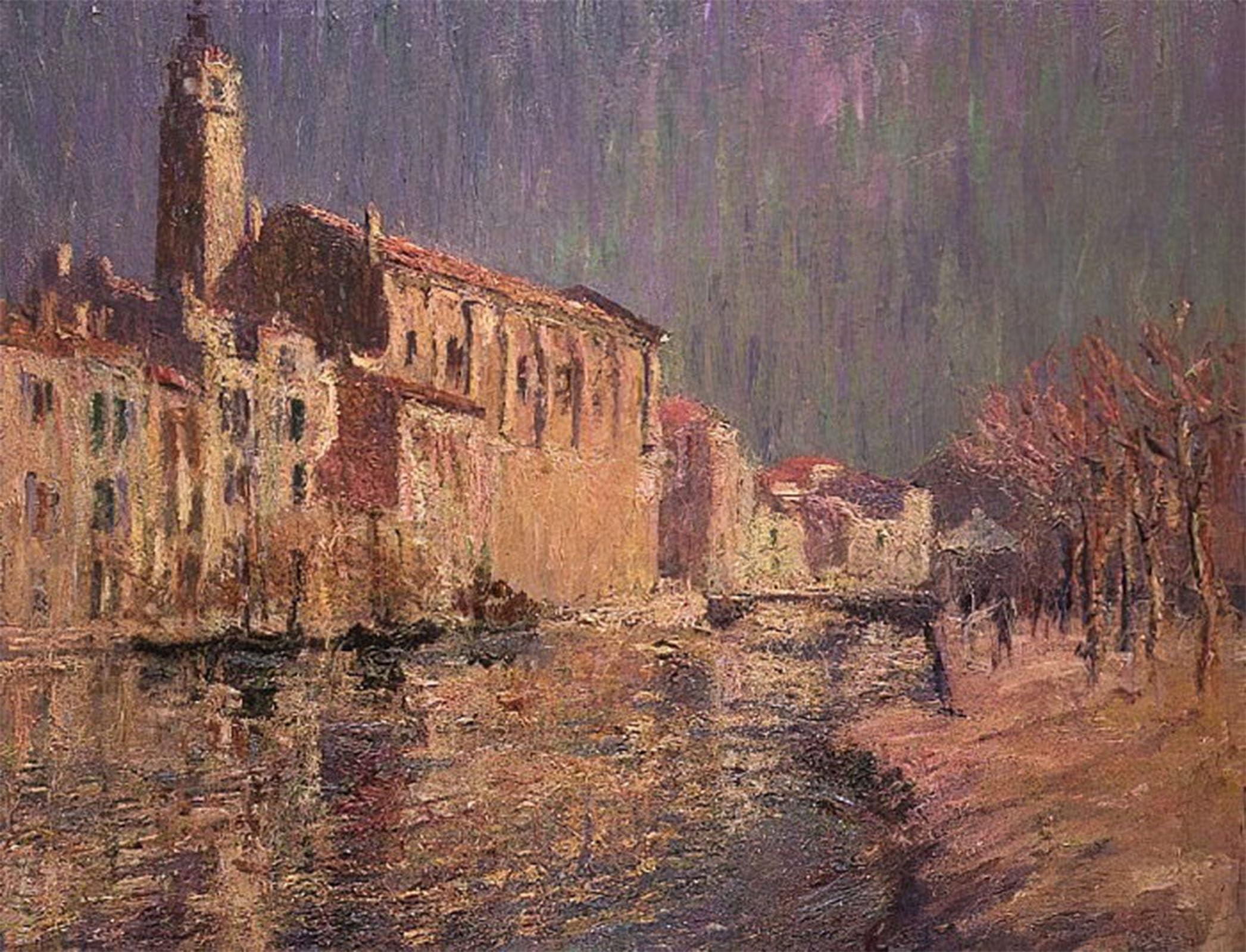 ARTXLXXBN Famous Painting Canvas Artwork Graffiti Print the Martigues by Gustave Loiseau Portrait Canvas Image for Home Decor 60x90cm