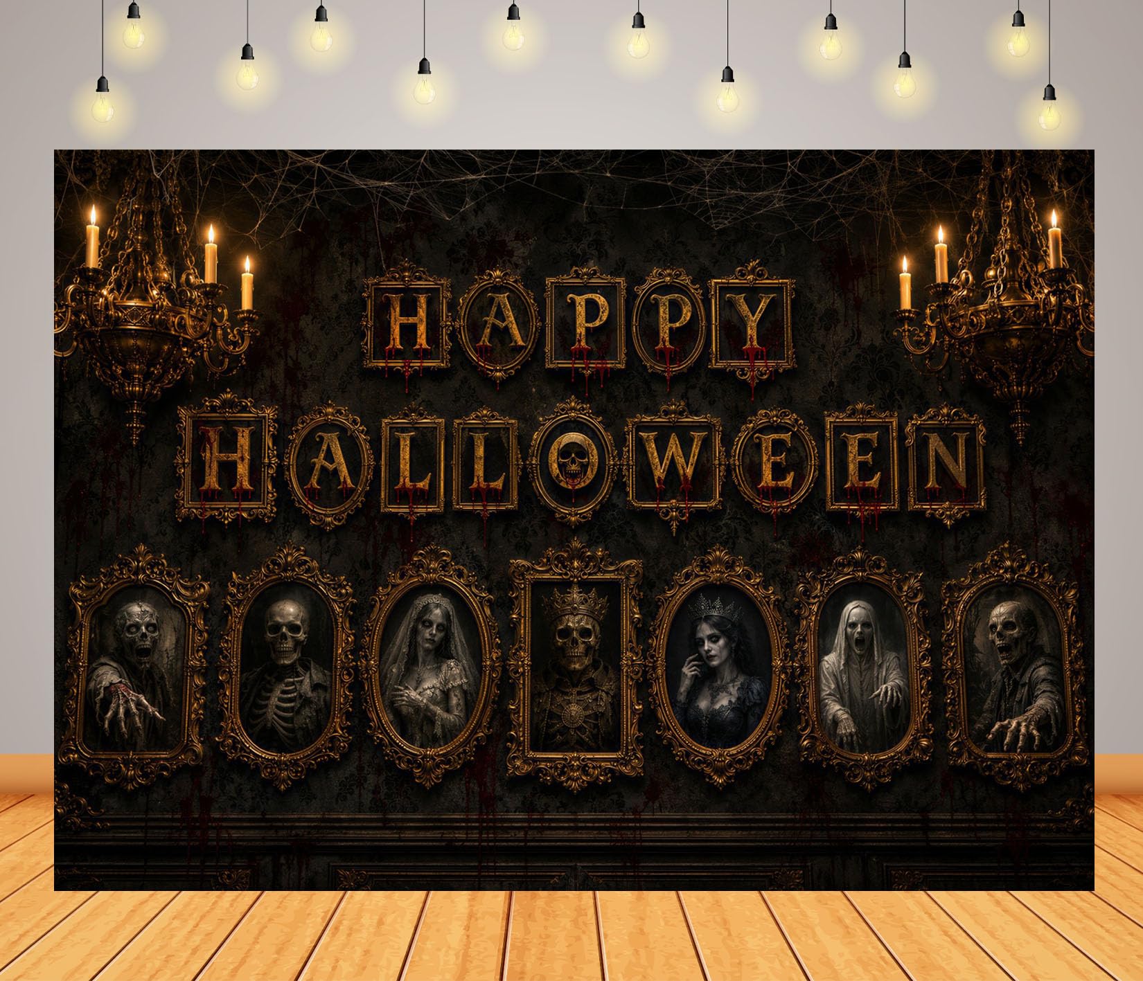 15x8FT (4.6x2.5m) Ritratti Famiglia Gotica Sfondo Fotografico