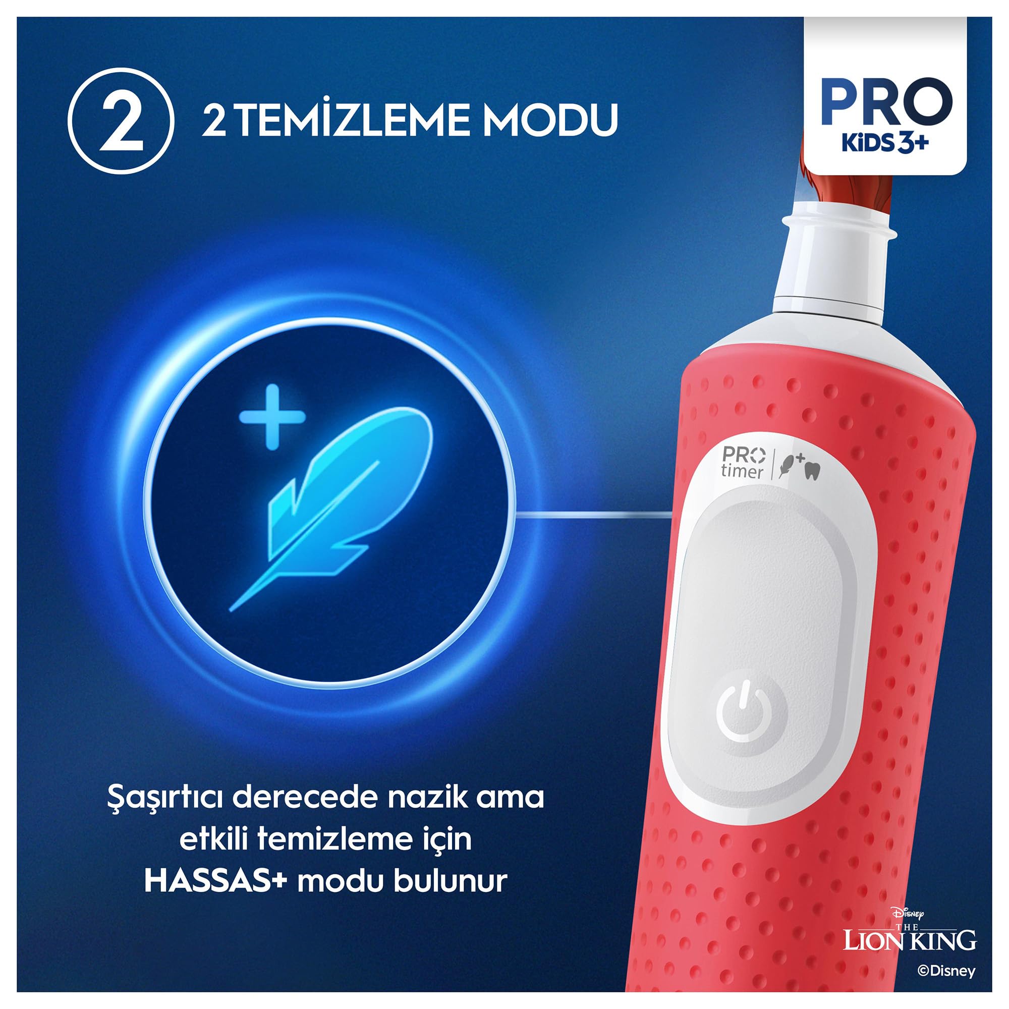 Oral-B - Cepillo de dientes recargable Pro Kids Le Rey León