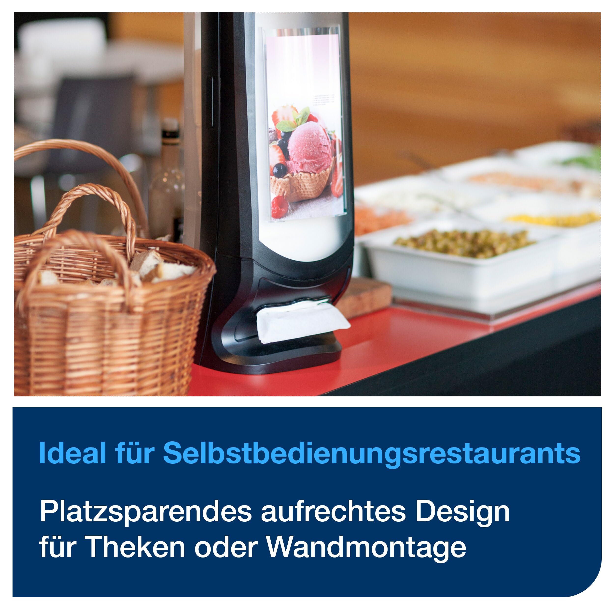 Tork 272211 Xpressnap Steh- und Wandspender für N4 Spenderservietten / Serviettenspender in Schwarz