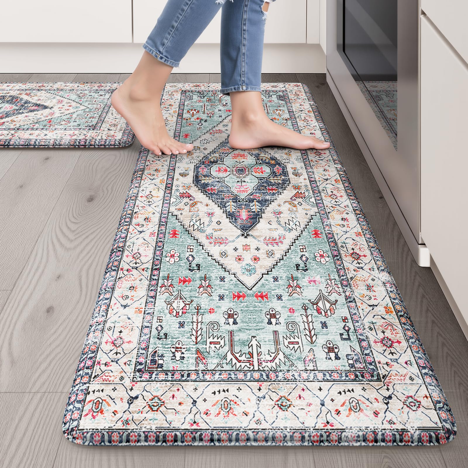 Tapis de cuisine anti-fatigue rembourré contre le mal de dos en buanderie