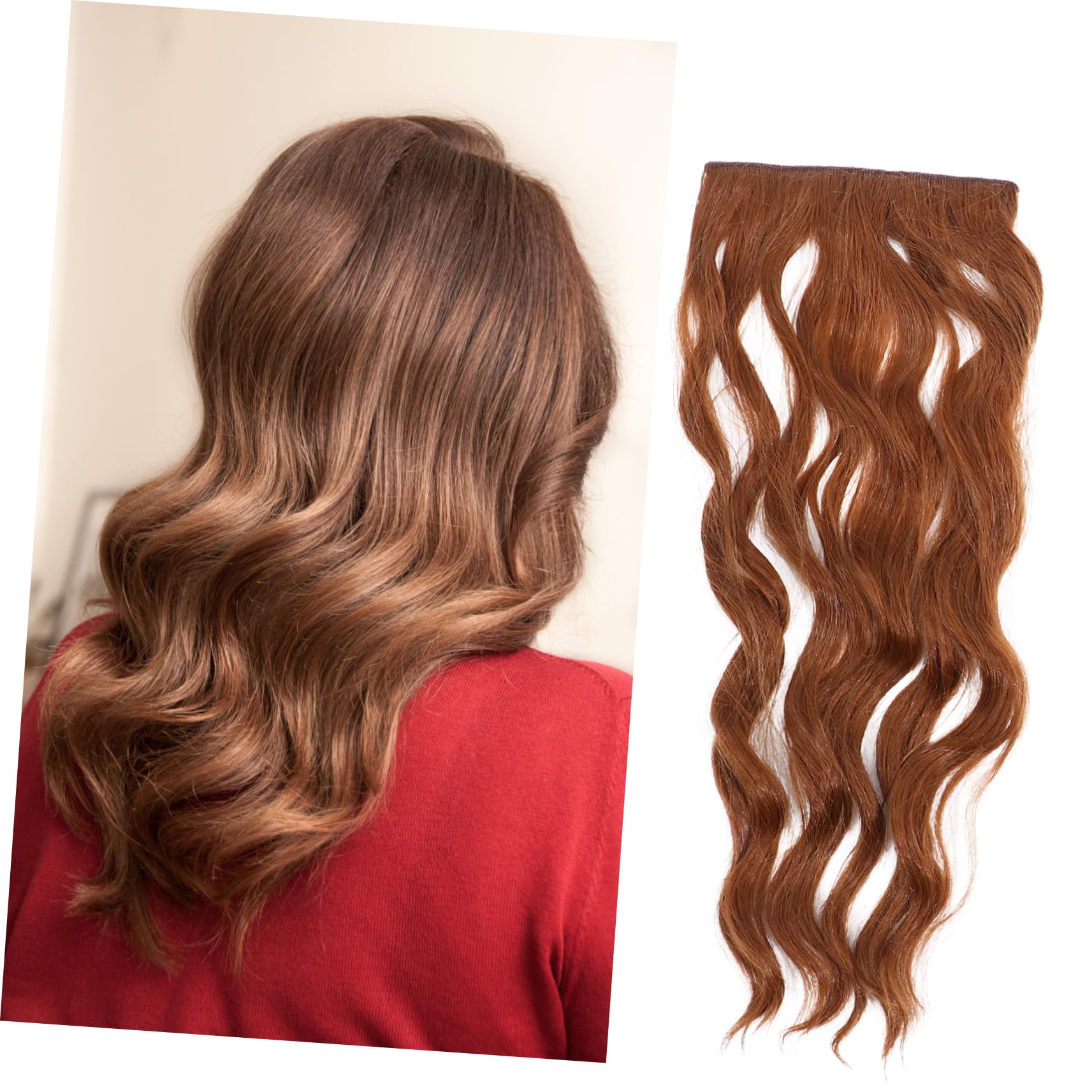 BESTYASH Extension Clip in Chioma Ricci in Seta ad Alta Temperatura 4 Pezzi per Donne, Facile da Applicare e Si Fonde Naturalmente i Chioma Propri