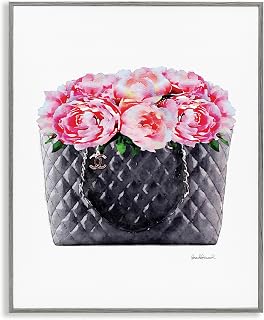 'Pink Flower Purse Glam'| Framed Giclee Art