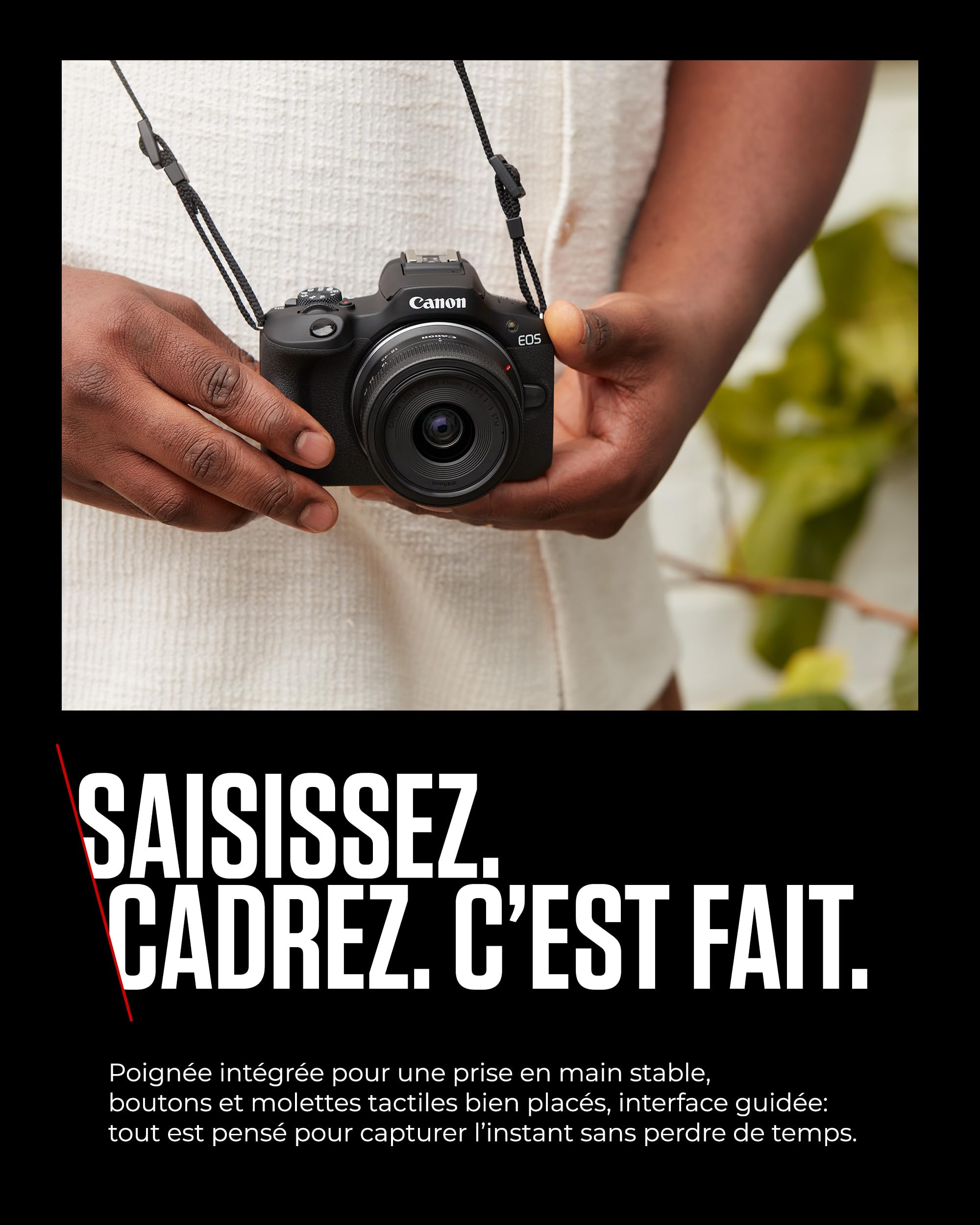 Canon EOS R100 Appareil Photo avec Objectif RF-S 18-45mm + RF 75-300mm Kit Double Zoom, Appareil Photo Hybride APS-C, Autofocus CMOS Dual Pixel, Vidéo 4K, Prise de Vue en Continu Jusqu’à 6,5 IPS