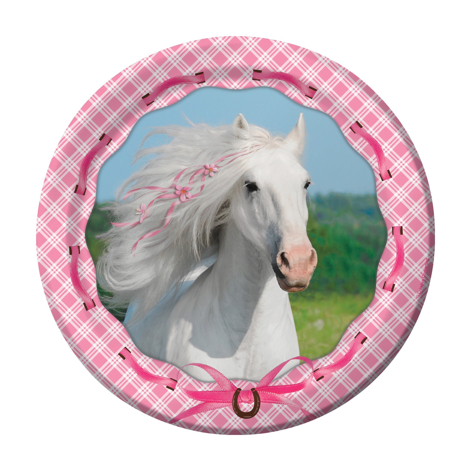Creative Converting Heart My Horse Sturdy Style Paper Dinner Plates (8 Count), 8.75"