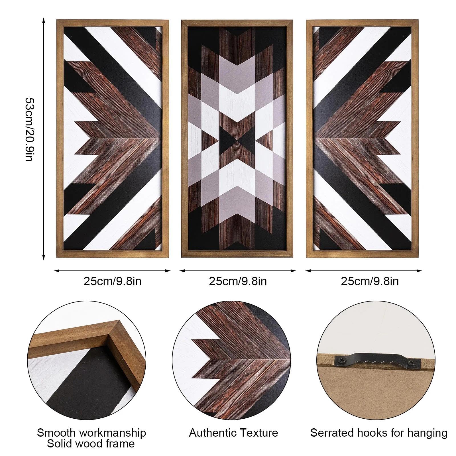 Amazon.com: flangairy Set of 3 Aztec Wall Decor, 20.9