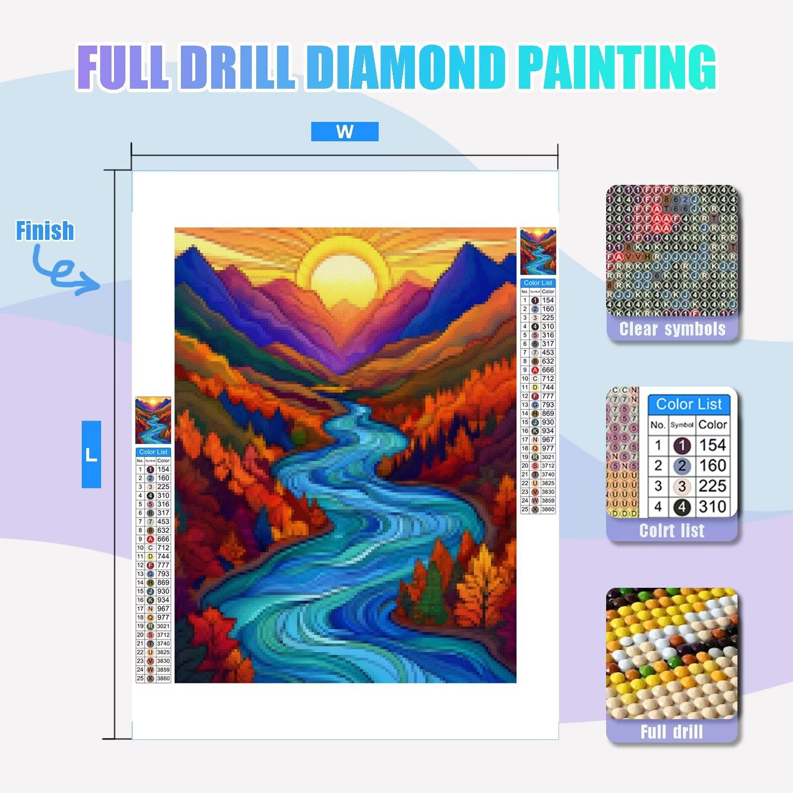 Amazon.com: Diamond Art Kits for Adults Abstract Diamond Art