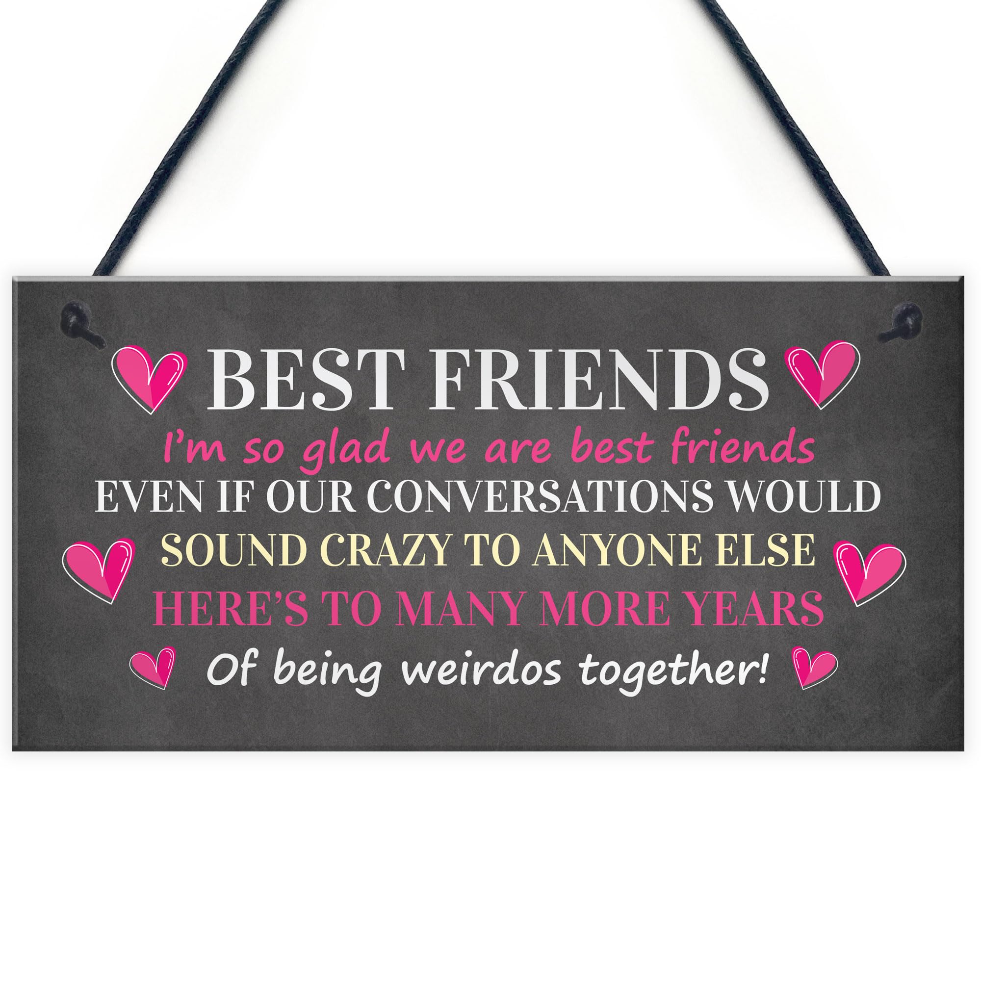 Red Ocean Best Friend Plaque | Funny Friendship Gift For Best Friend | Gifts for Friends Women | Birthday Gift For Friend | Cheer Up Gift For Friend Thinking Of You | Miss You | From Friend
