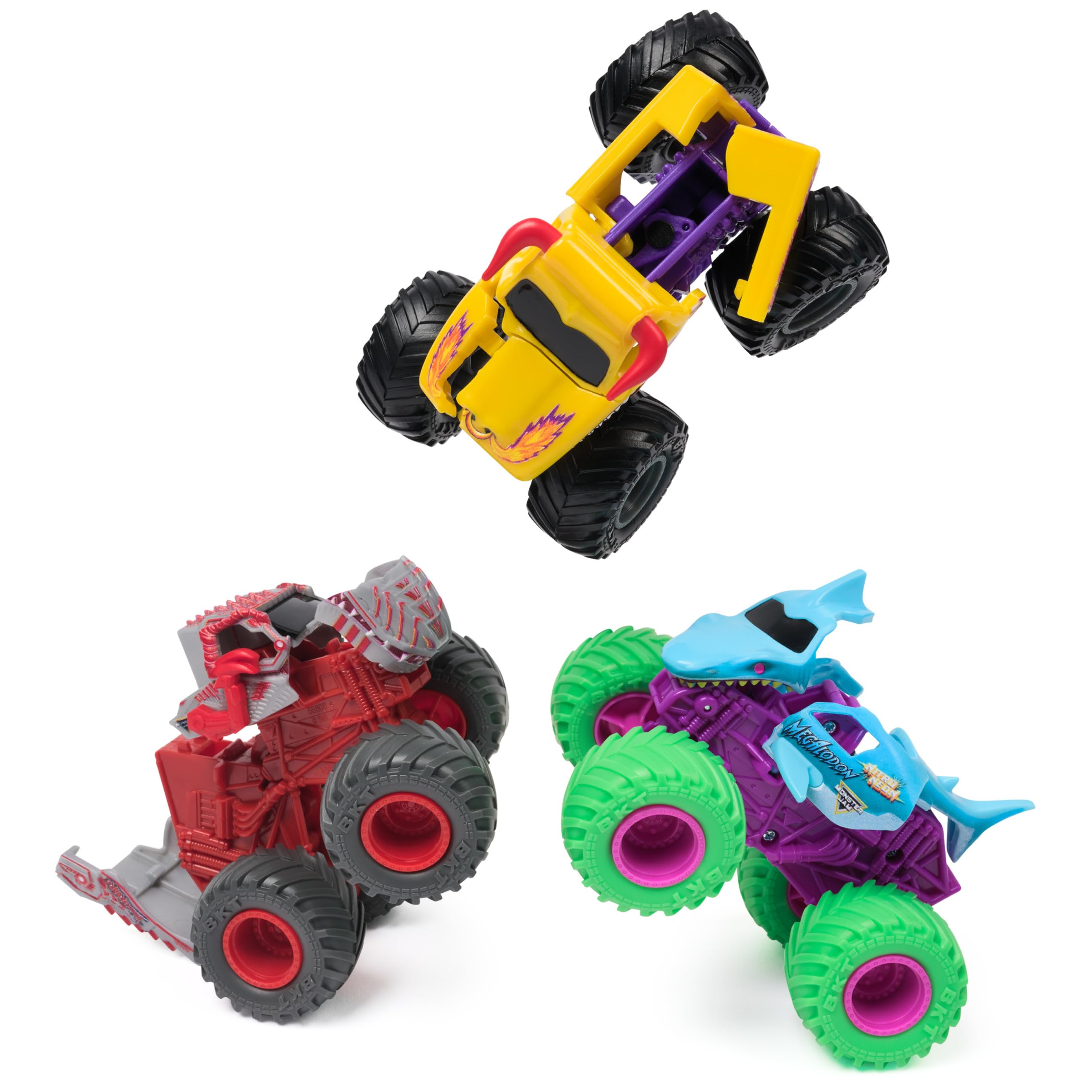 Monster Jam Smash & Bash Il Toro Pazzo - Camion mostro riparabile a pressione, scala 1:64, giocattolo per bambini e bambine dai 3 anni in su