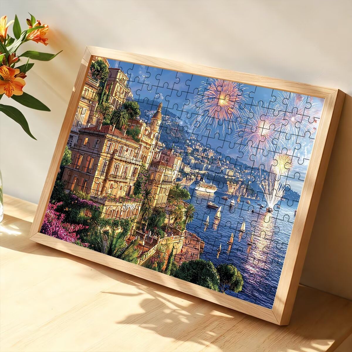 Puzzle 4000 Pezzi Paesaggi, Puzzle Adulti Italia in Legno, 141x87cm -1451