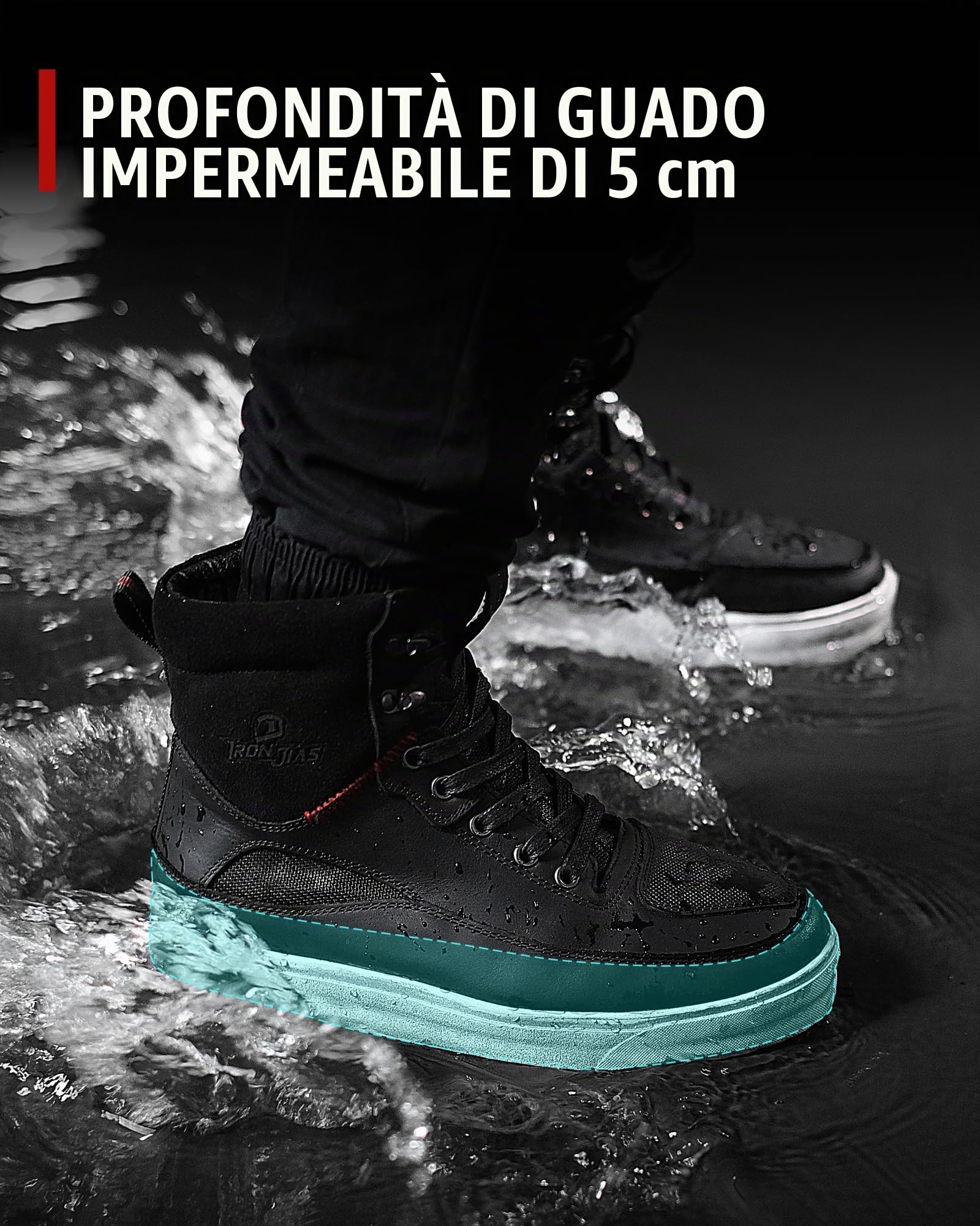 Scarpe Moto Uomo in Pelle Traspirante Stivali Moto Uomini con Cerniera Laterale, Supporto alla Caviglia, Suola Antiscivolo, Pad del Cambio Nero 43