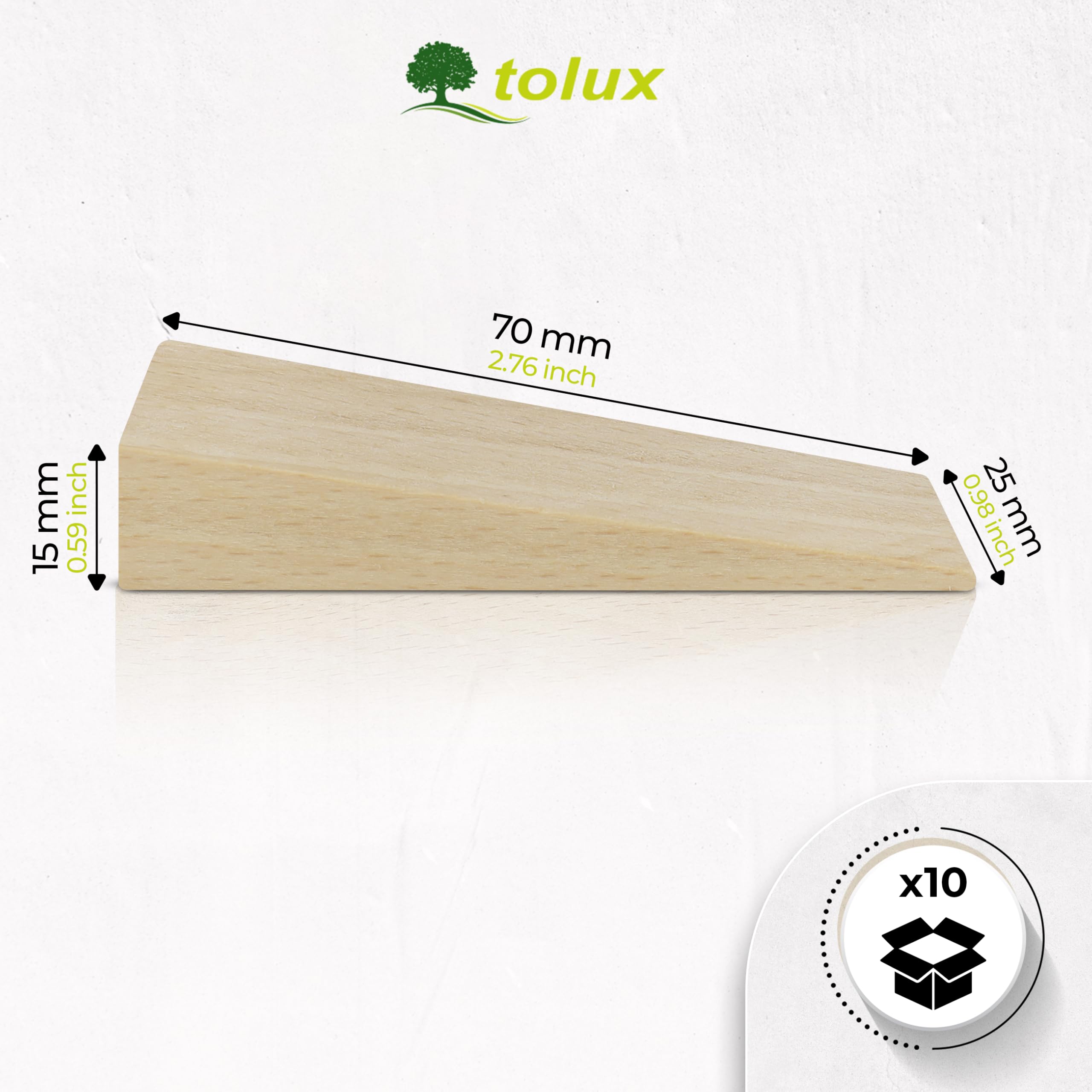 Tolux Wooden Wedges, Hardwood Wedge, Beech Wood Wedge, Wooden