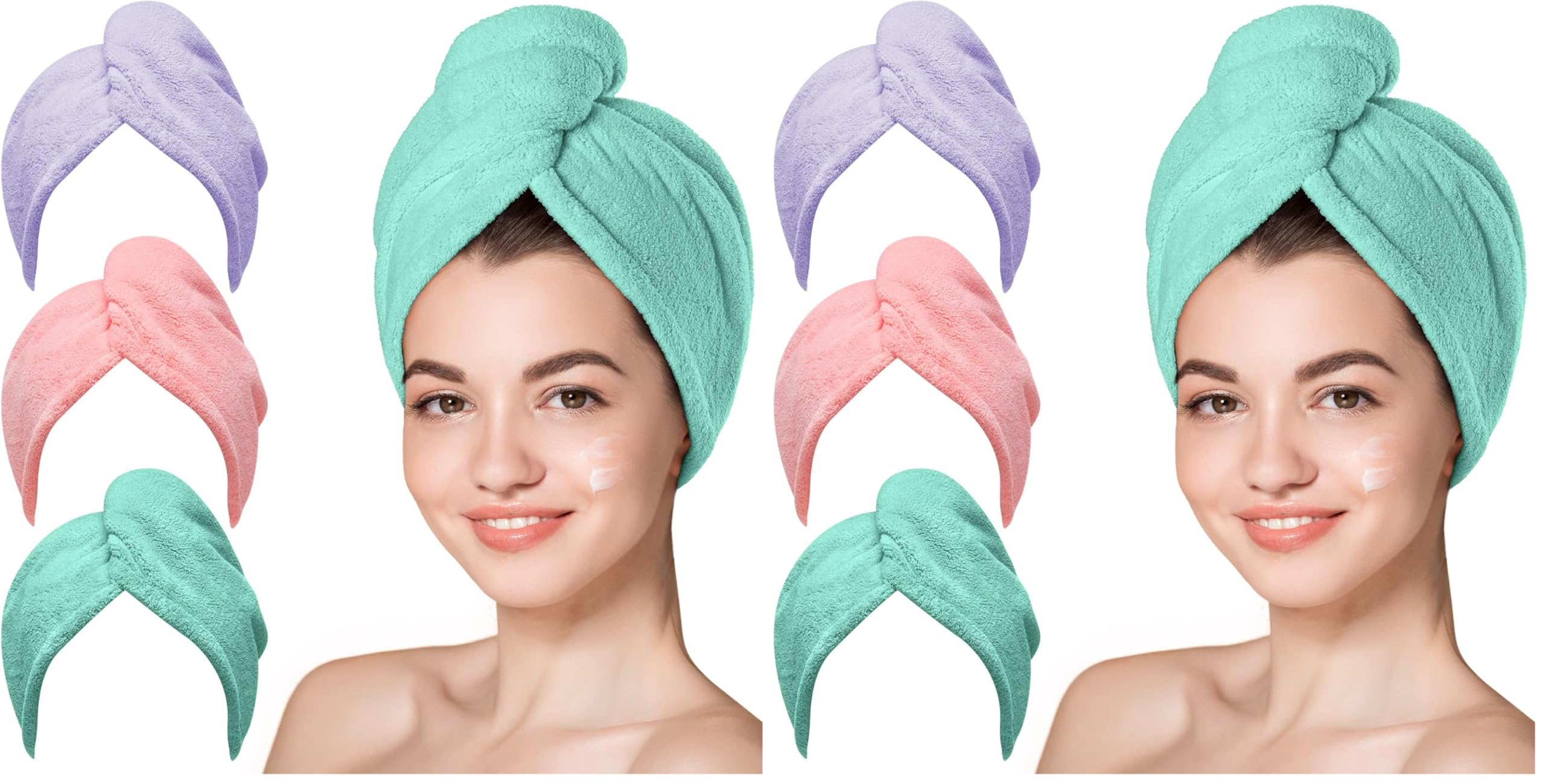 Hicober Microfiber Hair Towels - 3 Pack -24 Hicober Microfiber Hair Towels - 3 Pack -24