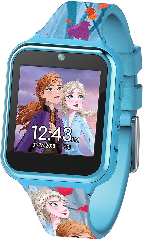 Amazon Co Jp ディズニー アナと雪の女王 2 タッチスクリーン スマートウォッチ セルフィーカメラ内蔵 簡単バックルストラップ ガールズスマートウォッチ モデル Fzn4587 家電 カメラ