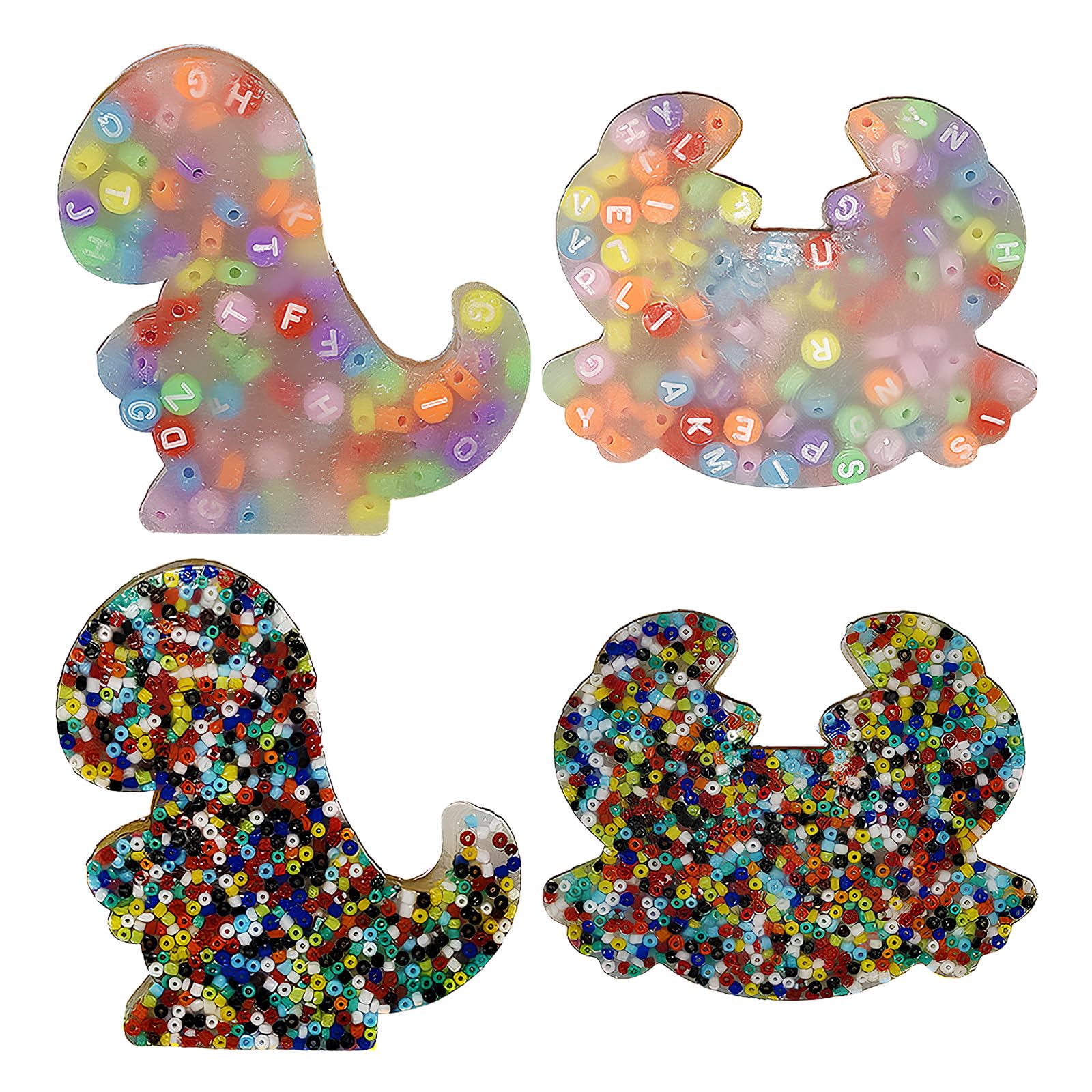 4 Pcs Picky Pad Fidget Toys, 8 cm Skin Picking Fidget Toys in Crab and Dinosaur Shapes, Picky Pad Reusable Sensory for Adults Kids to Relieve Anxiety and Stress