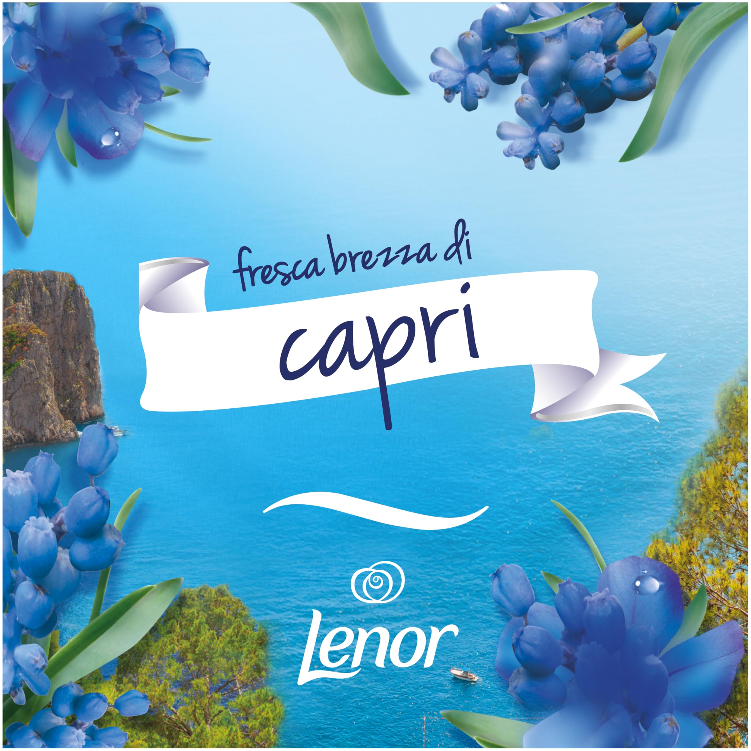 Ambi Pur Ambientador de baño, 8 piezas Brisa di Capri. | Difusor de ambiente con tecnología elimina olores, duración hasta 50 días