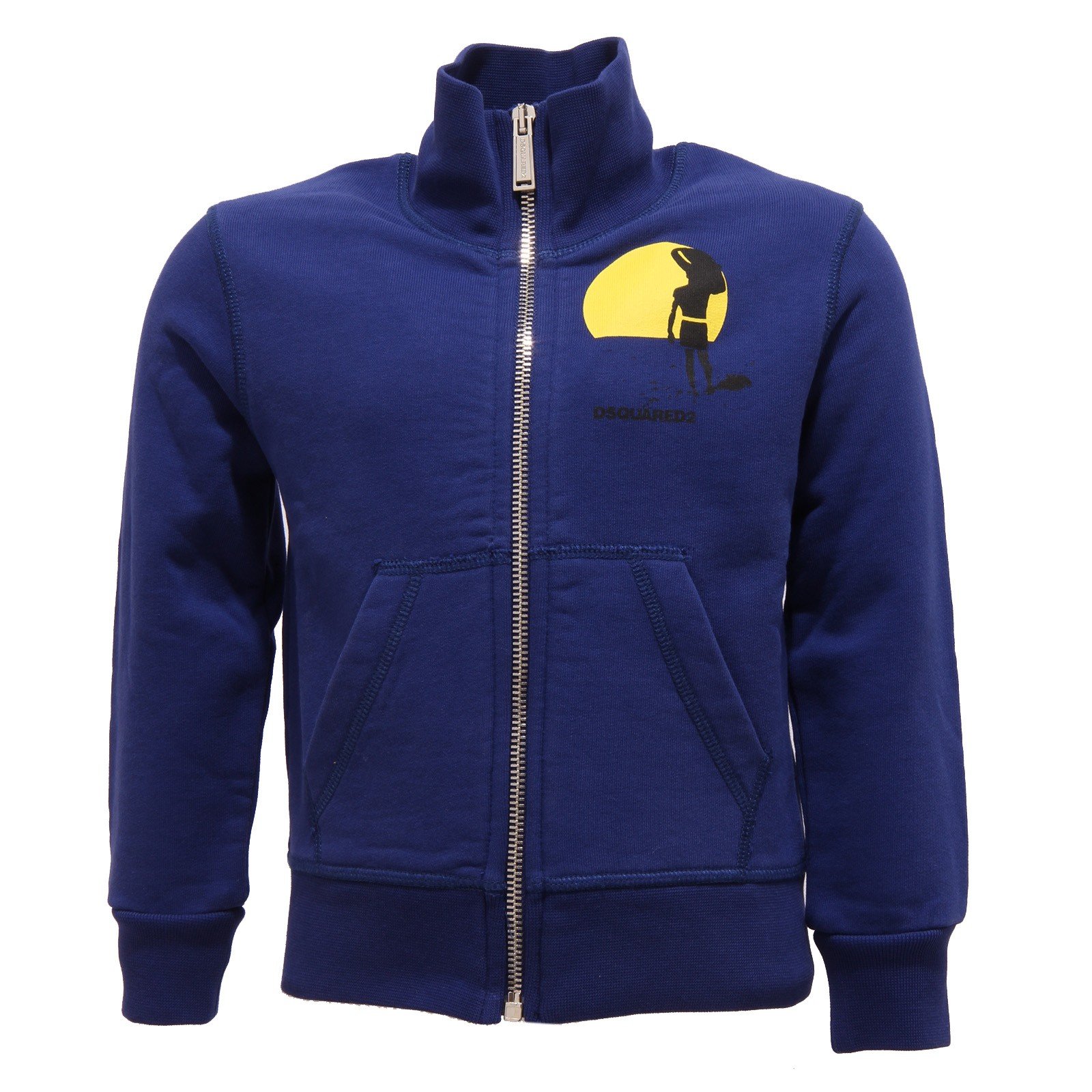 DSQUARED2 3935T felpa bimbo blu ful zip cotone sweatshirt kid [12 YEARS]
