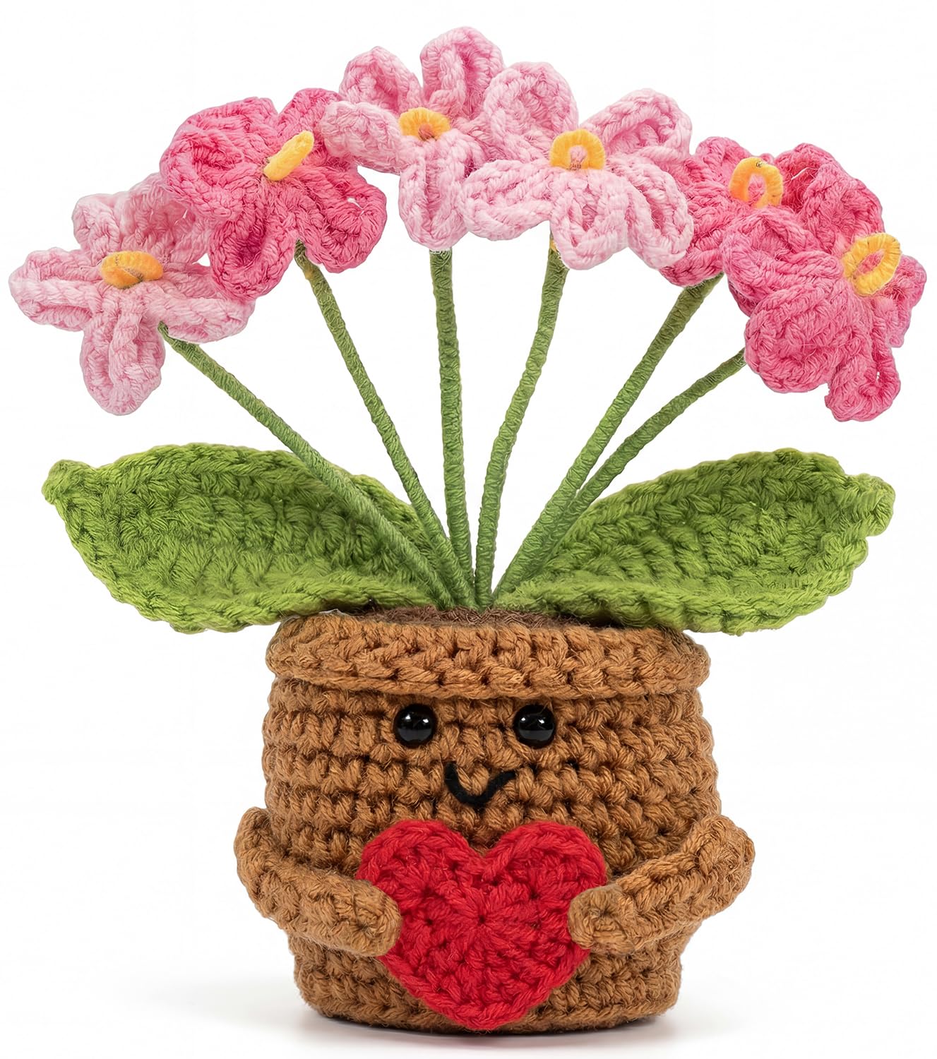 Aruigu Ich Liebe Dich Geschenke für Frauen, Handgefertigtes Häkelblume mit Karte Jahrestag Geschenk für Sie Ihn, Partner Geschenke für Freundin, Valentinstagsgeschenk, Hochzeitstag