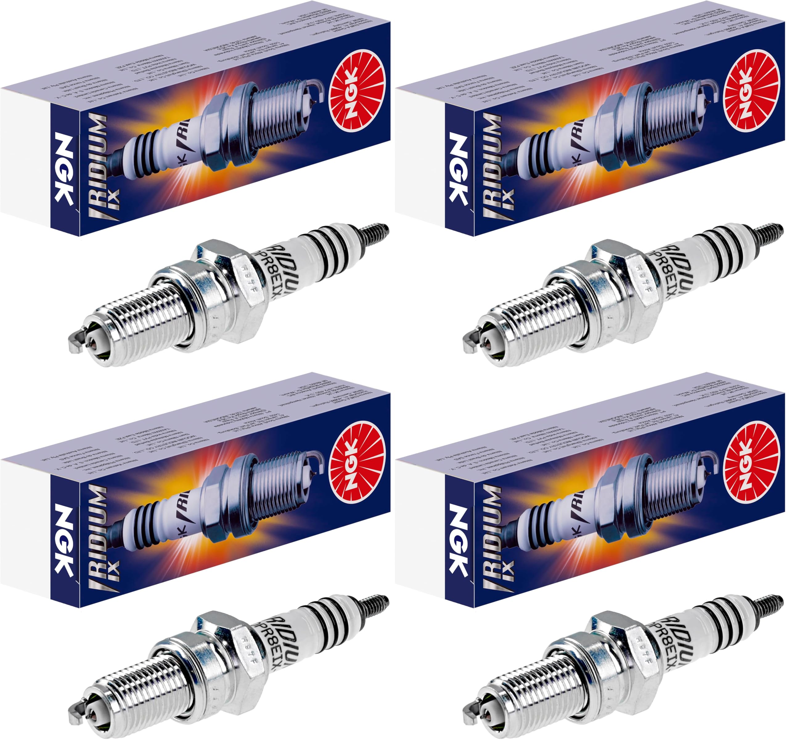 NGK Candela di accensione Iridium IX DPR7EIX-9, 7803 | 1 pezzo (Confezione da 4)