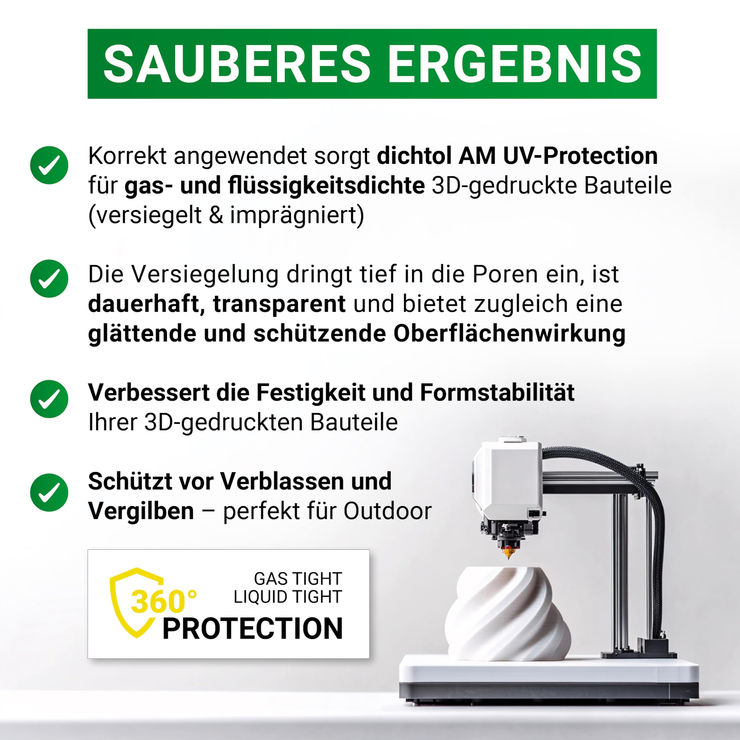 DIAMANT dichtol AM UV Protection – Versiegelung für 3D-Druckteile, 250ml