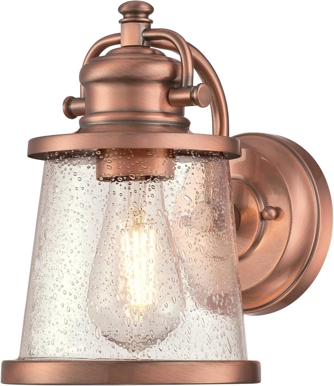 🔥 Crаzу Dеаlѕ Westinghouse Lighting 6361000 Emma Jane One-Light, Washed Copper Finish with Clear Seeded Glass Outdoor Wall Fixture