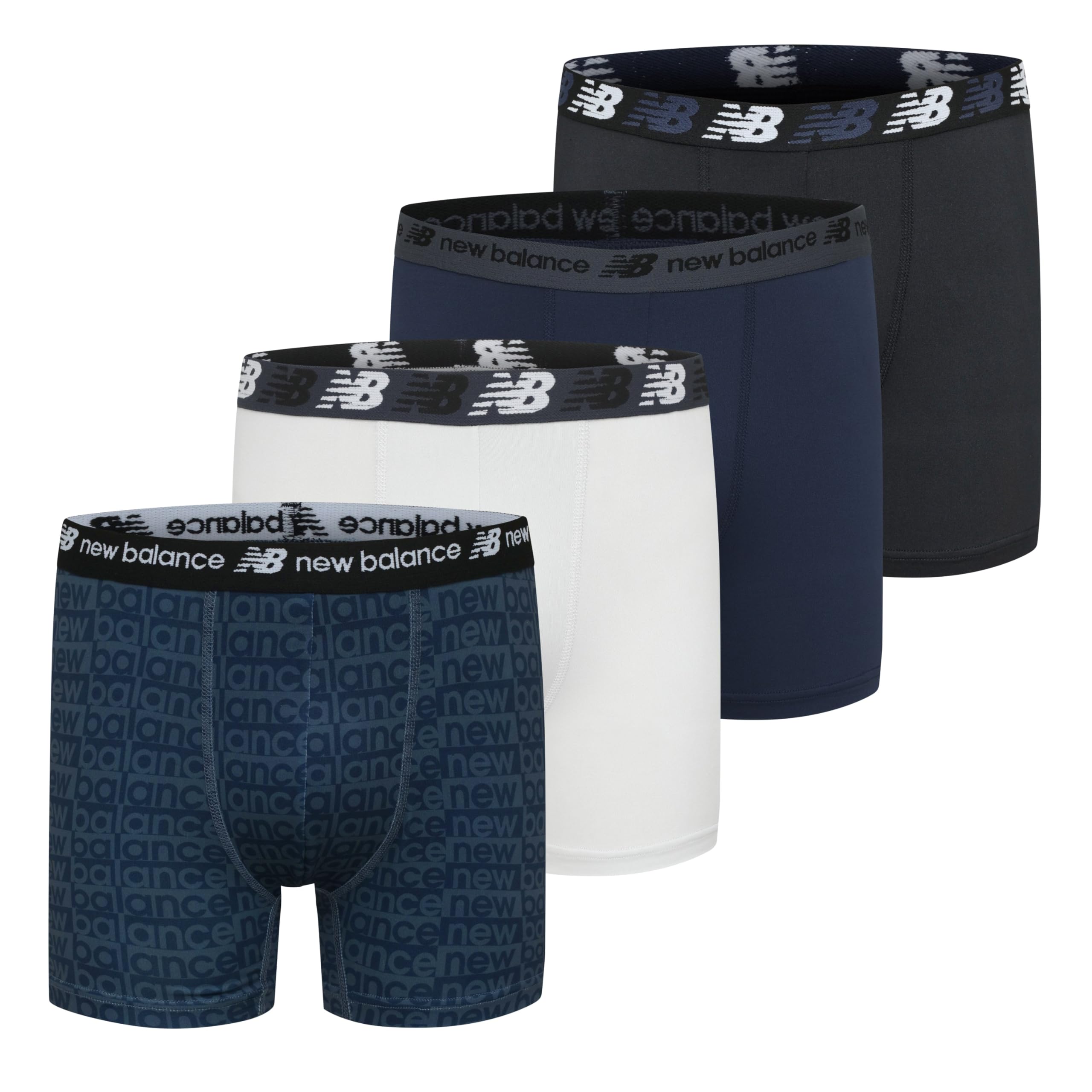 New BalanceNew Balance Boys' 3.5'' Underwear, Performance Boxer Briefs (4 Pack)'