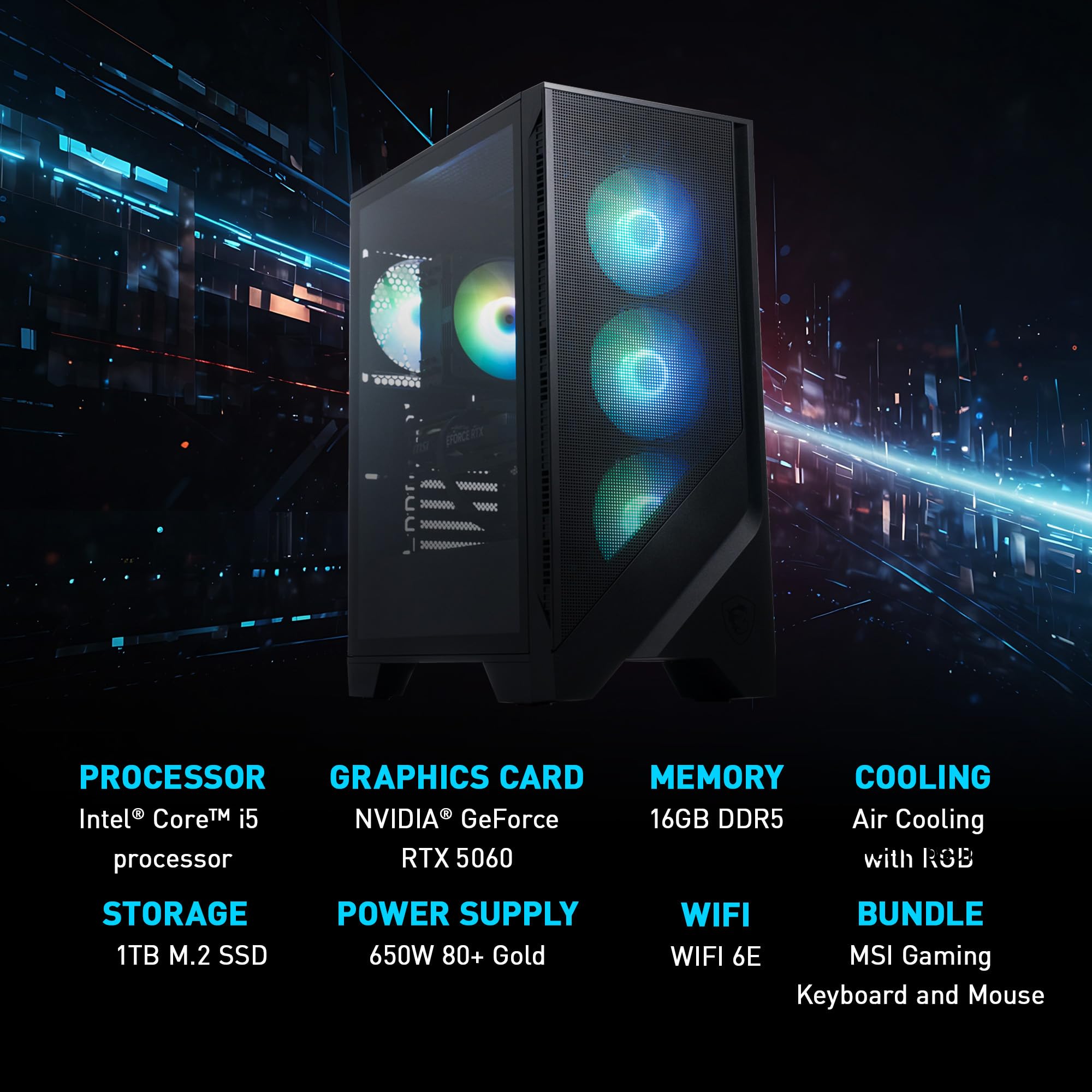 Amazon.com: msi Codex R2 Gaming Desktop: Intel Core i5-14400F